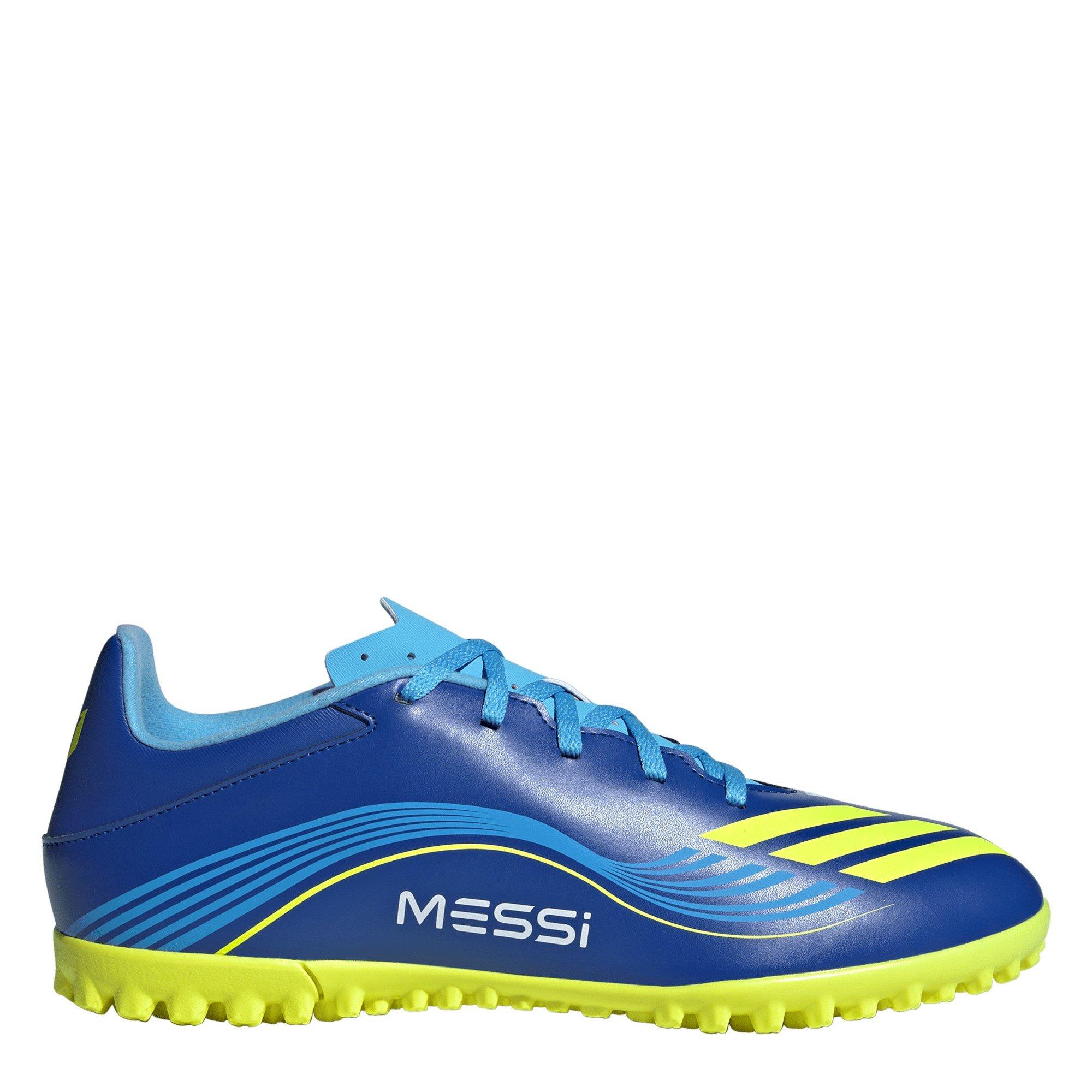 Adidas Men's F50 Club Astro Adults Turf Football Boots - Blue/Yellow - 11 (46)