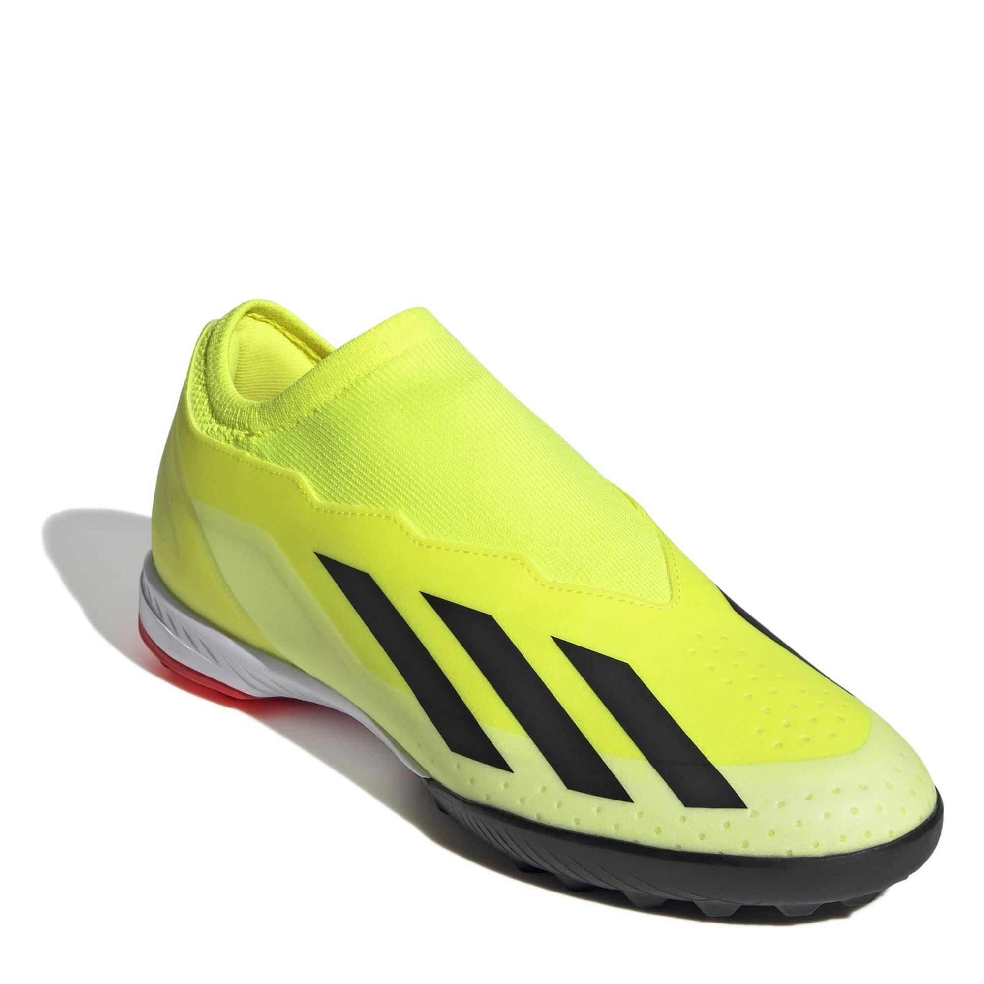 Žuto/Crno/Bijelo - adidas - X Crazyfast League Laceless Astro Turf football Boots - 3