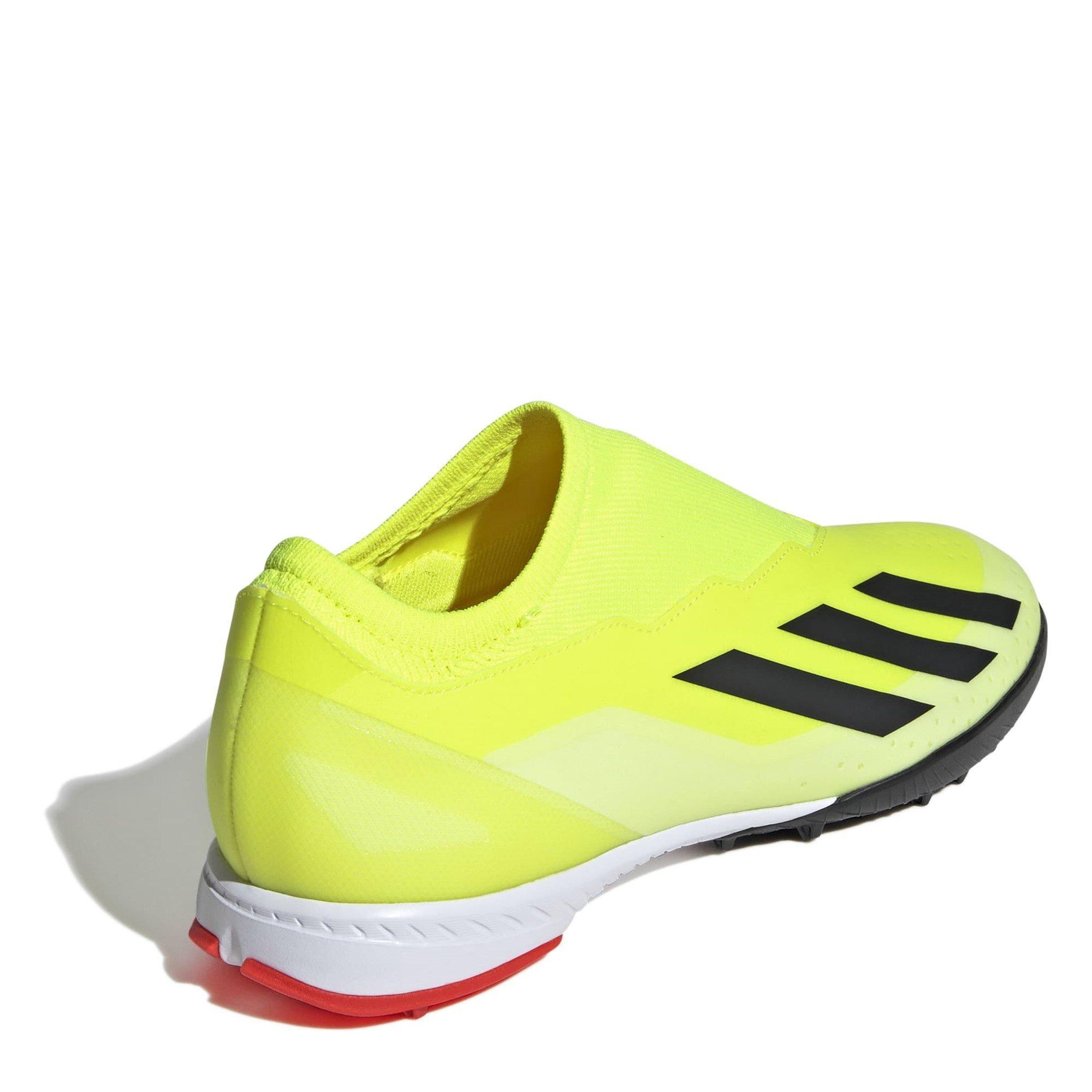Žuto/Crno/Bijelo - adidas - X Crazyfast League Laceless Astro Turf football Boots - 4