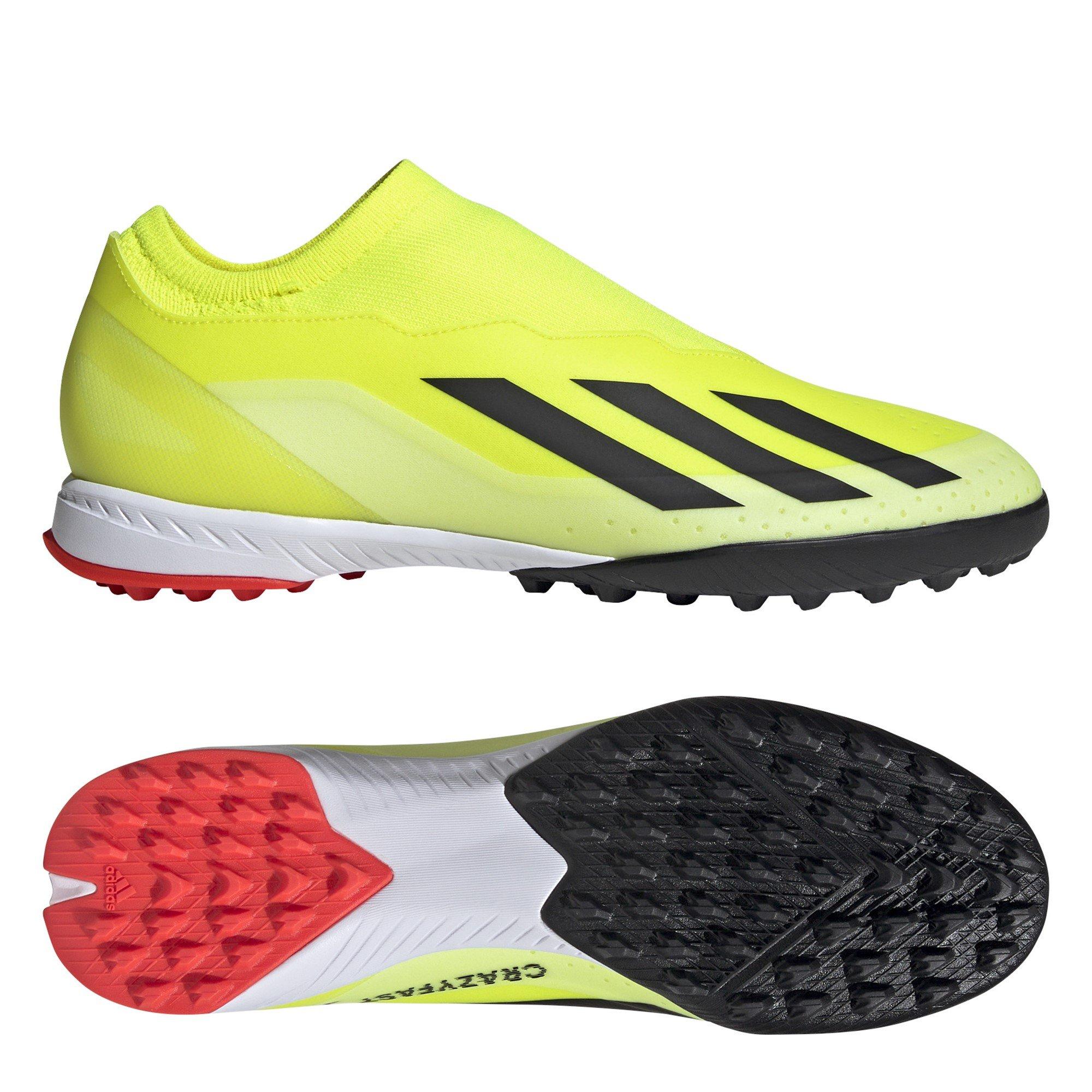 Žuto/Crno/Bijelo - adidas - X Crazyfast League Laceless Astro Turf football Boots - 10