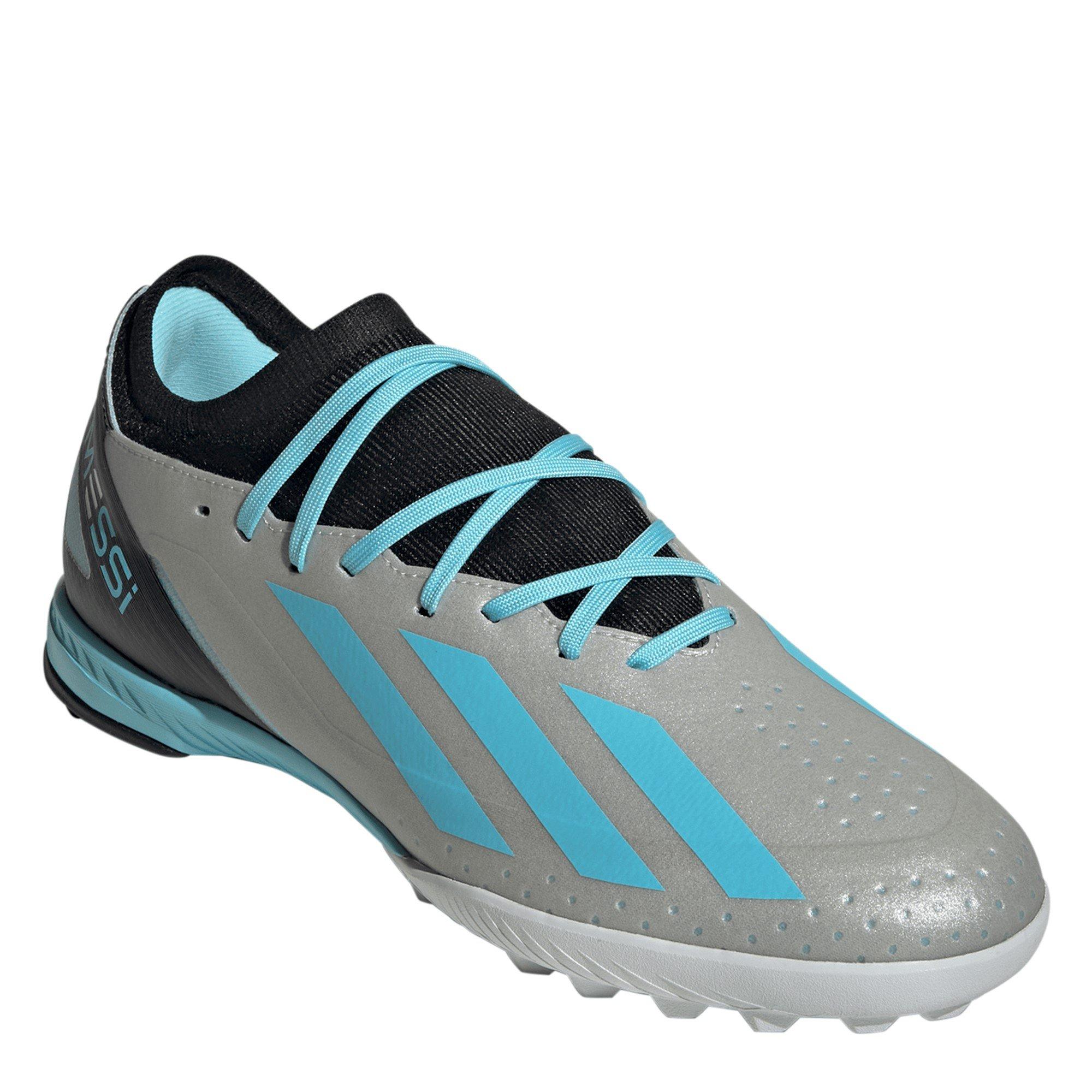 Plateado/Azul/Negro - adidas - X Crazyfast League Turf Football Boots - 3