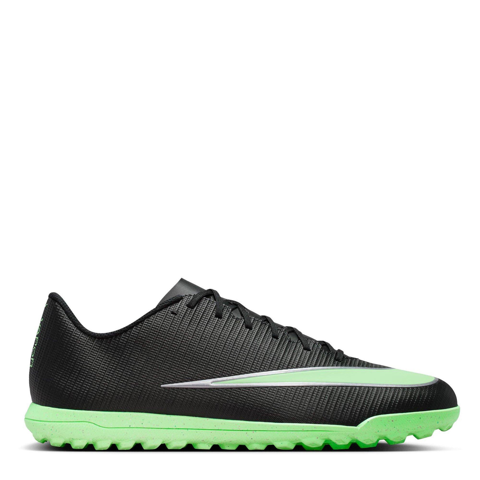 Nike Men's Mercurial Club Astro Turf Football Boot - Black/Green - 8 (42.5)