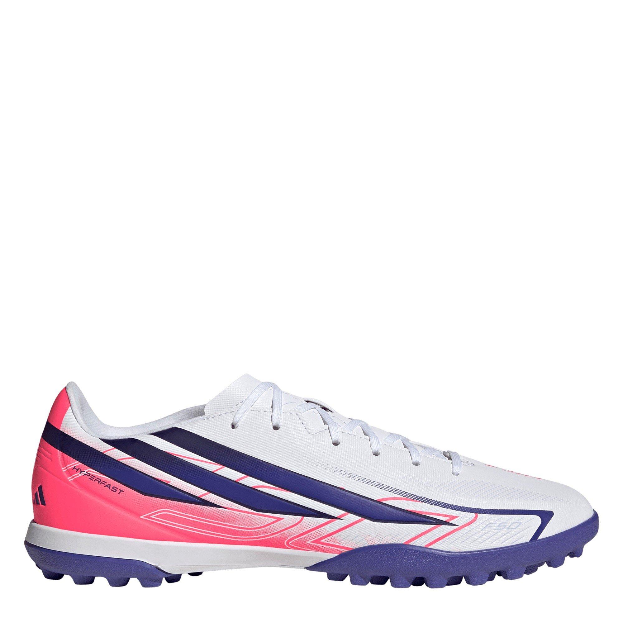 White/Coral - adidas - F50 Hyperfast Club Turf Football Shoes Mens - 1