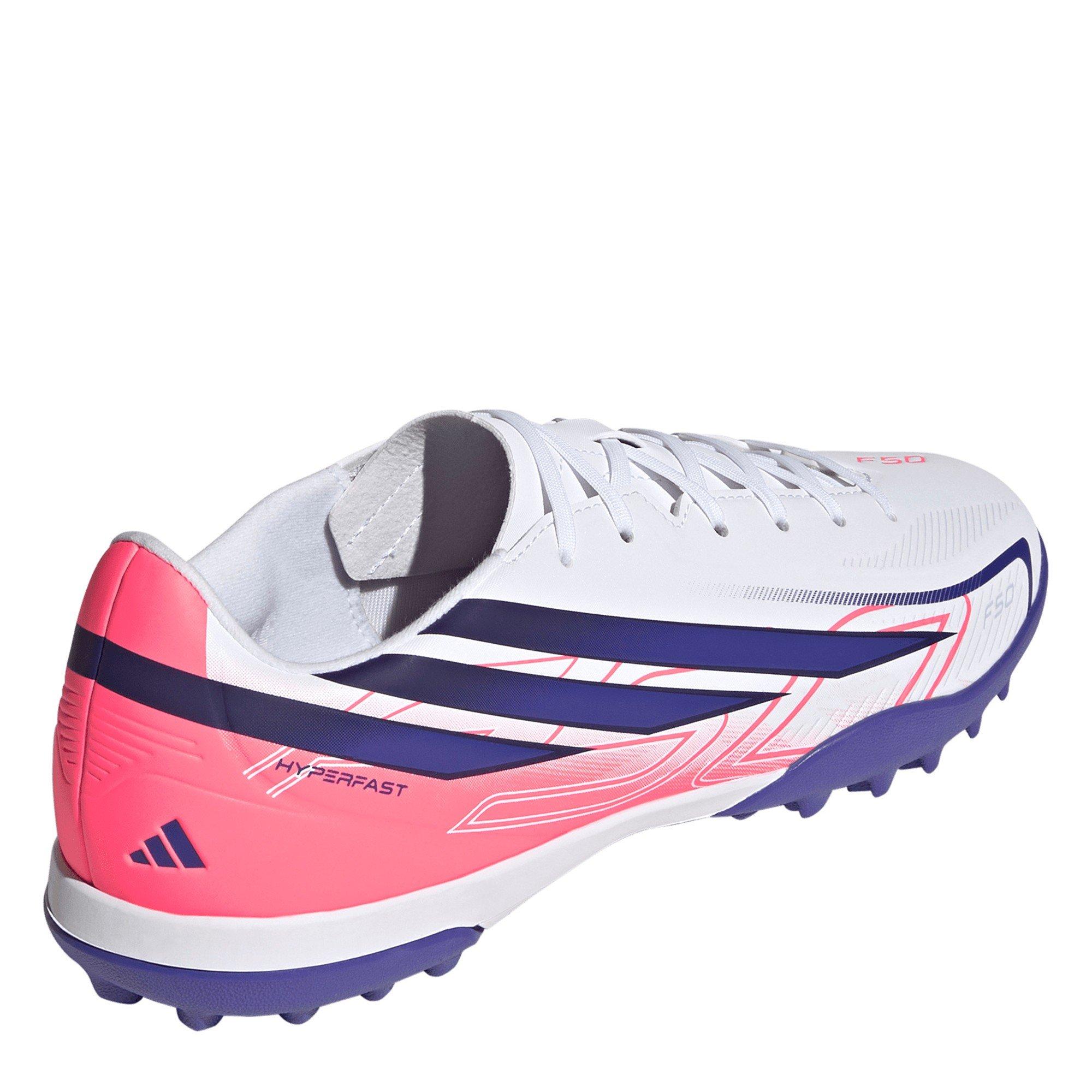 Wit/Koraal - adidas - F50 Hyperfast Club Turf Football Shoes Mens - 4