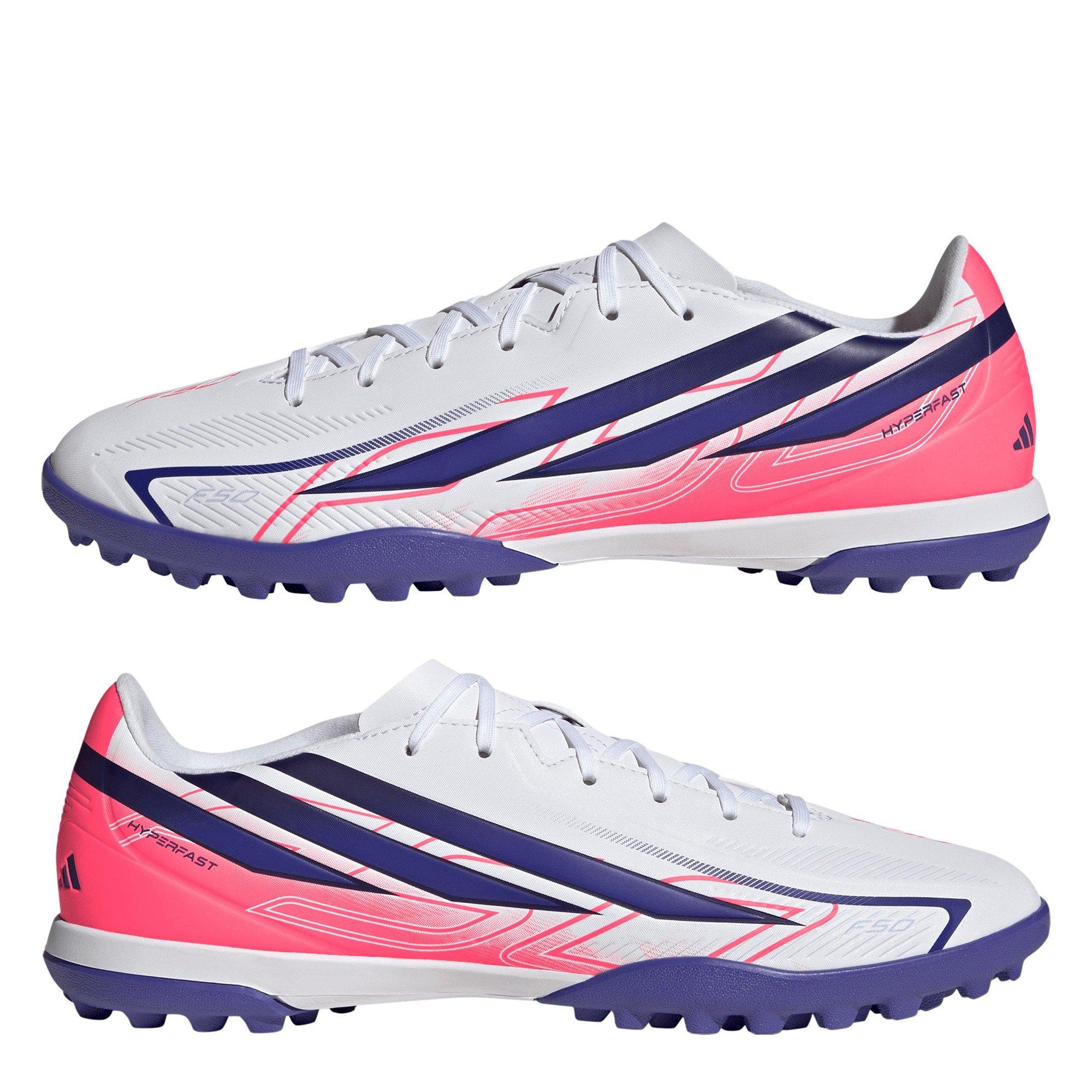 Wit/Koraal - adidas - F50 Hyperfast Club Turf Football Shoes Mens - 9