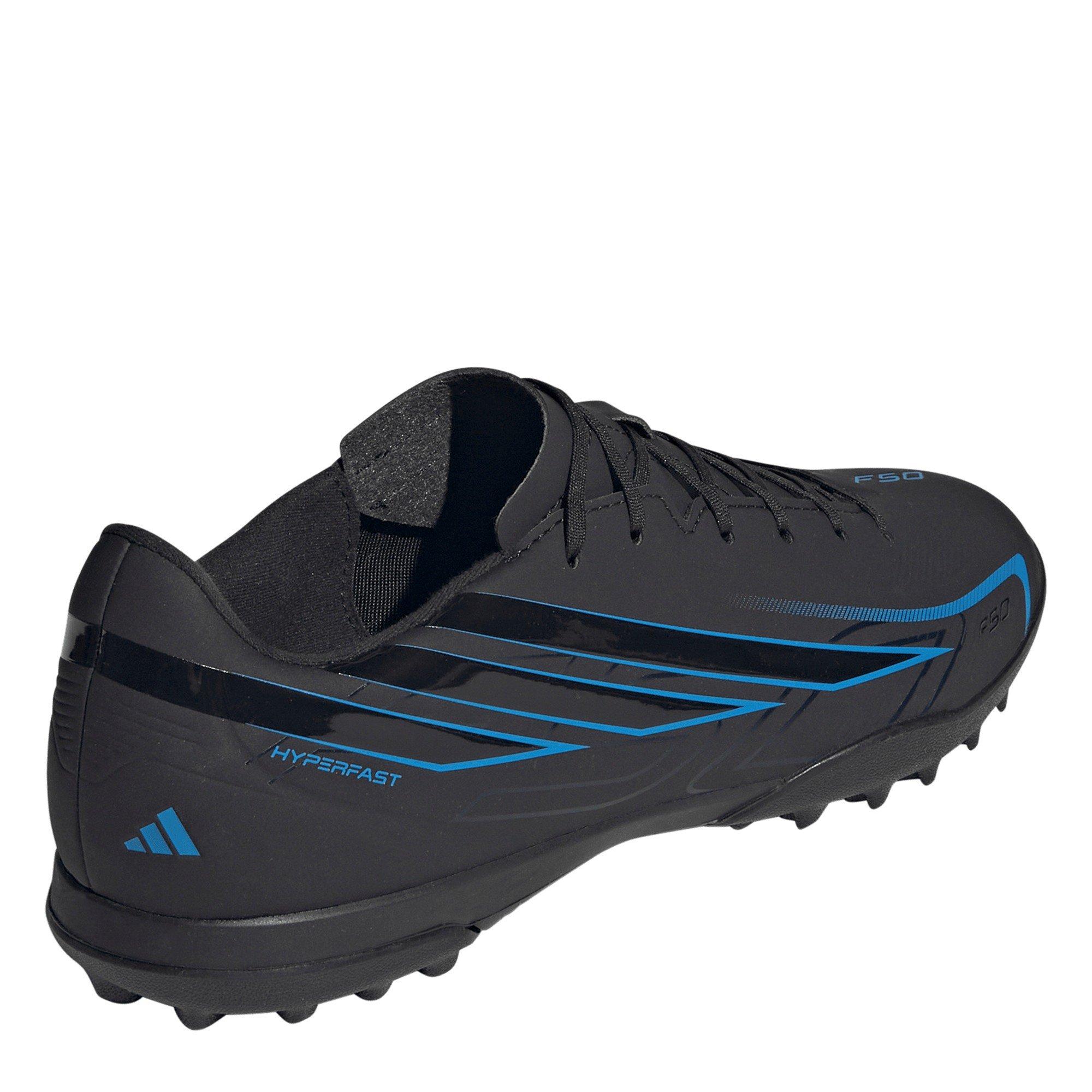 Black/Blue - adidas - F50 Hyperfast Club Turf Football Shoes Mens - 4