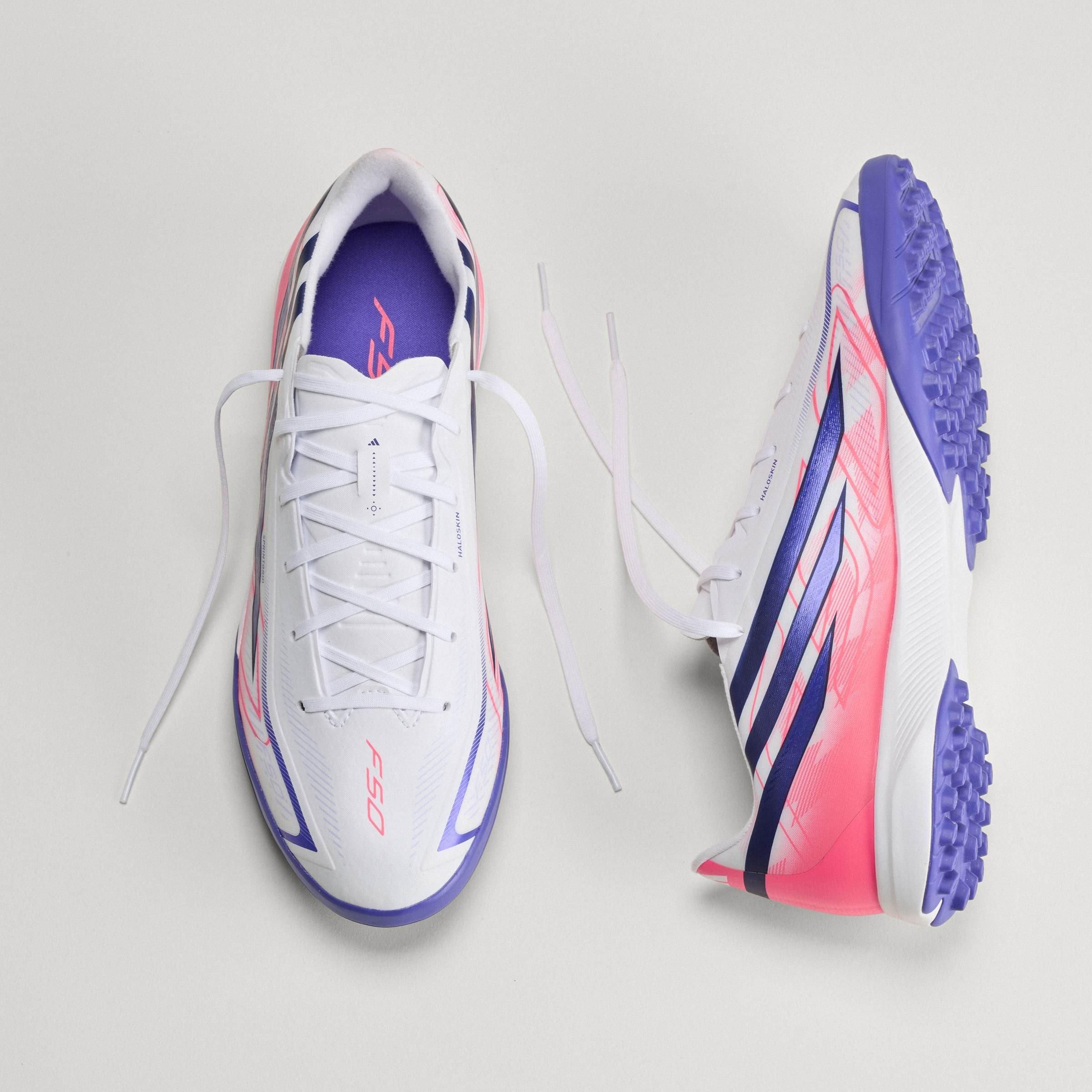 Wit/Koraal - adidas - F50 Hyperfast League Turf Football Boots Mens - 13