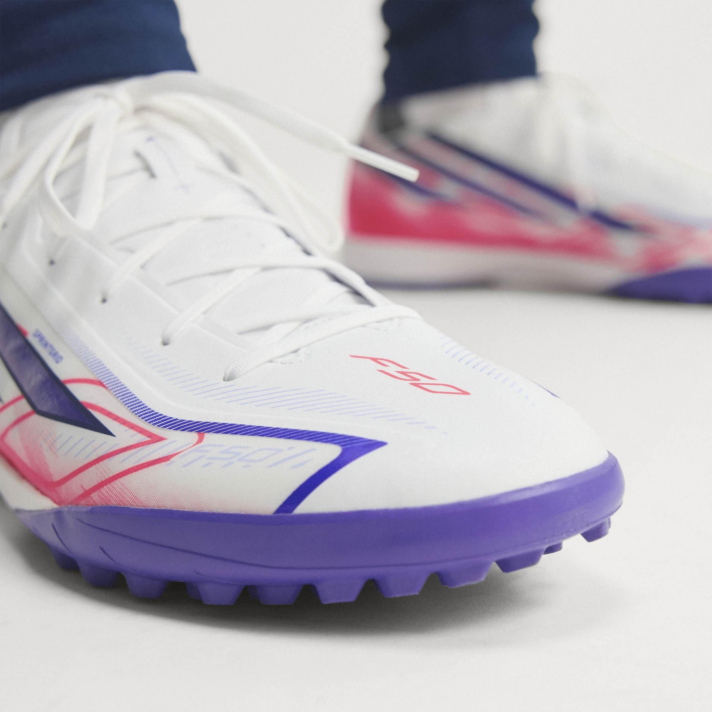 Wit/Koraal - adidas - F50 Hyperfast League Turf Football Boots Mens - 14