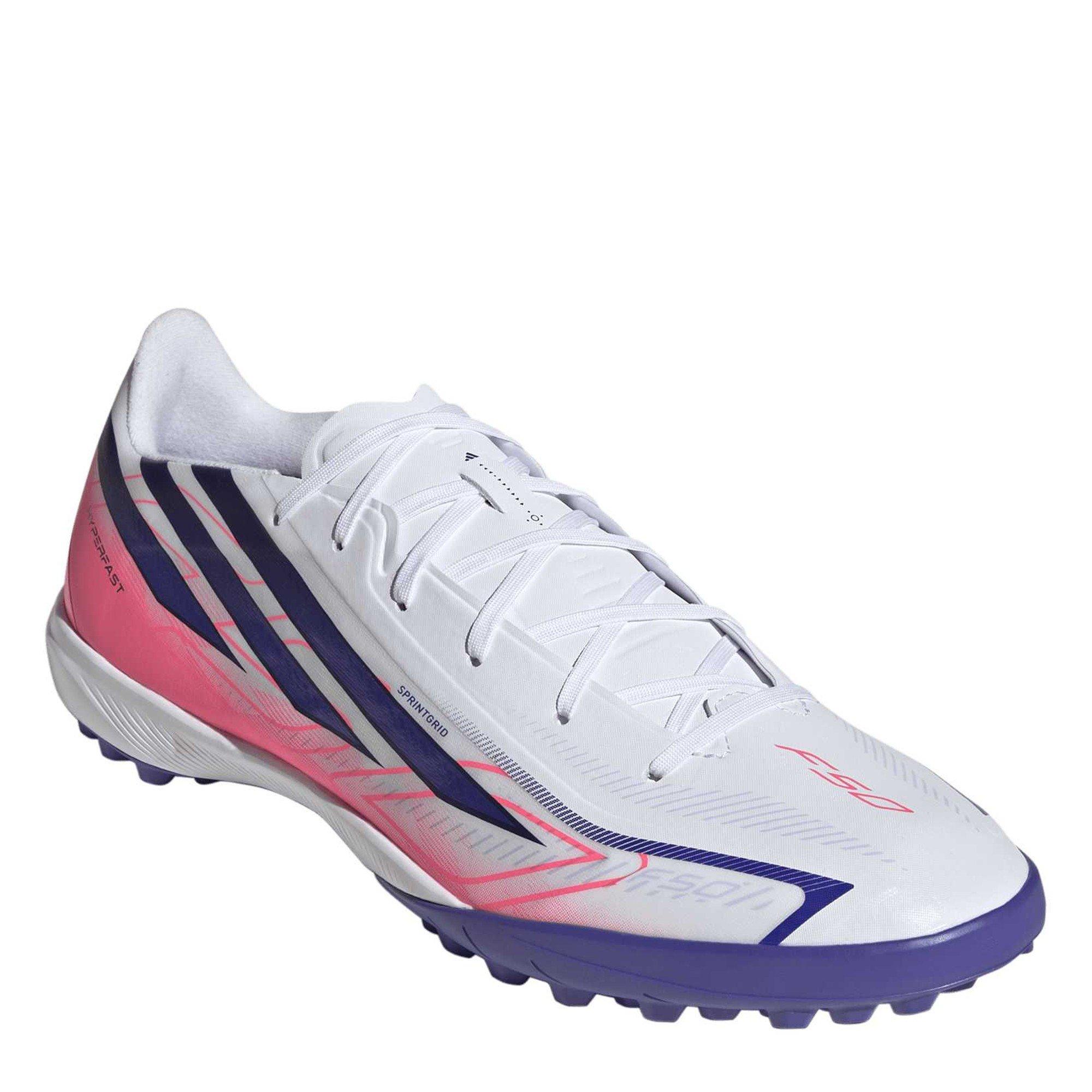 Wit/Koraal - adidas - F50 Hyperfast League Turf Football Boots Mens - 4