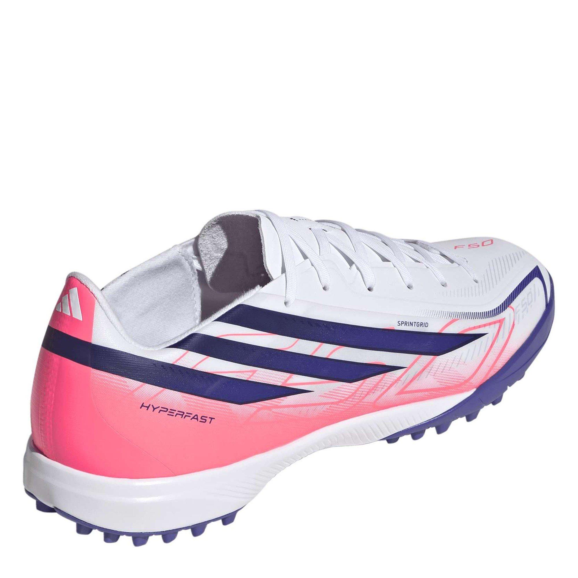 Wit/Koraal - adidas - F50 Hyperfast League Turf Football Boots Mens - 5