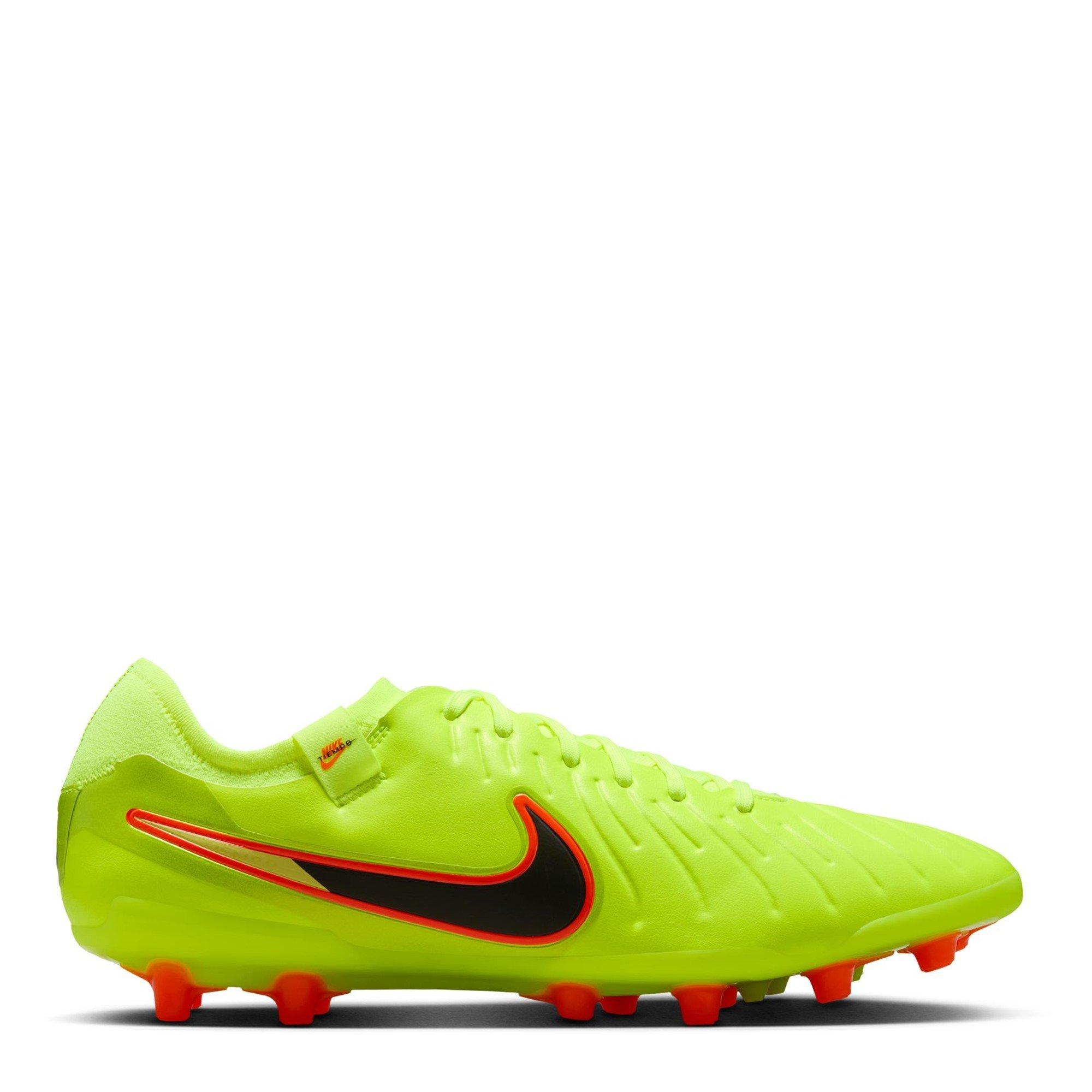 Nike Men's Tiempo Legend 10 Pro Adults Artificial Ground Boots - Volt/Black - 8 (42.5)
