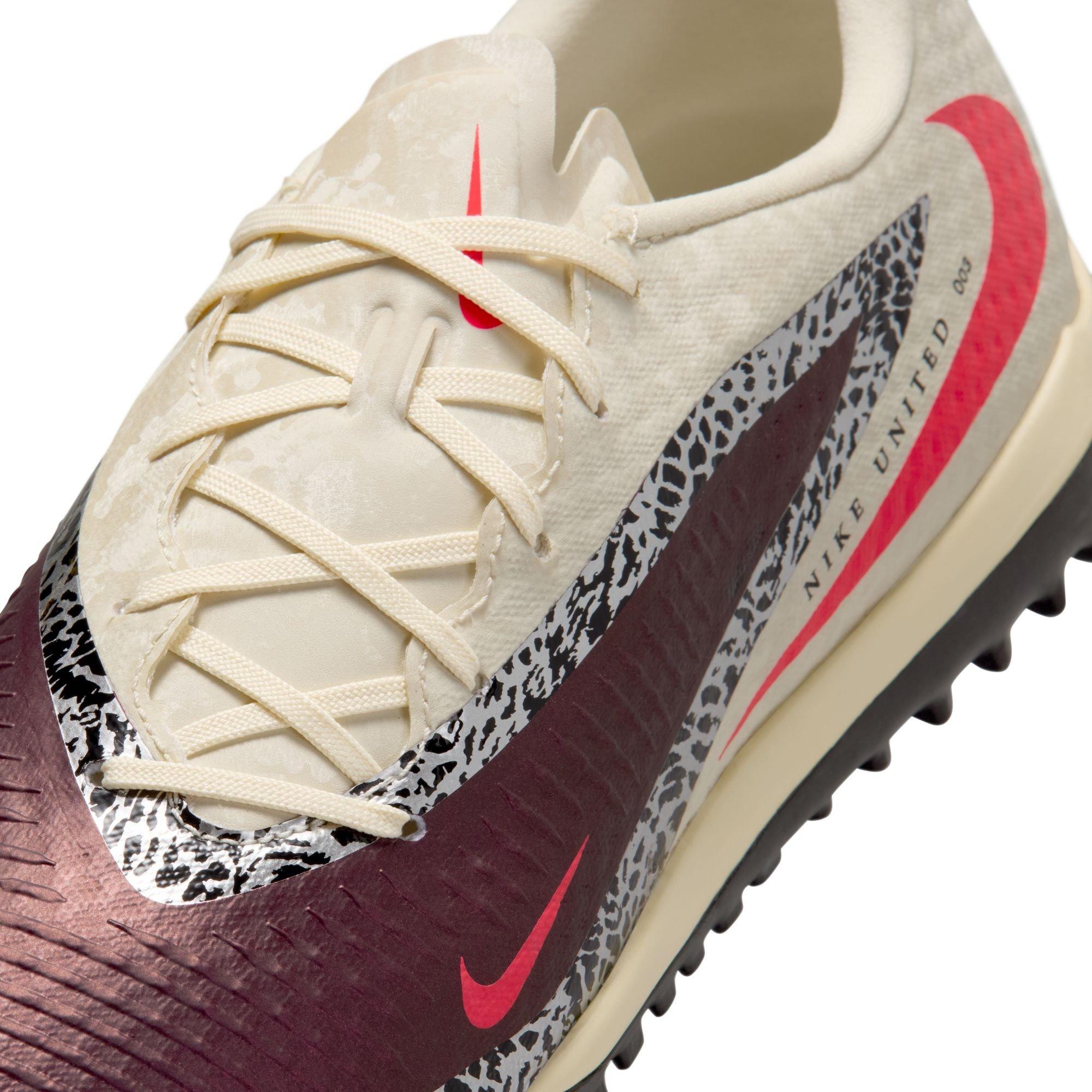 Burgund/Print - Nike - Phantom 6 Low Academy Adults Astro Turf Football Boots - 8