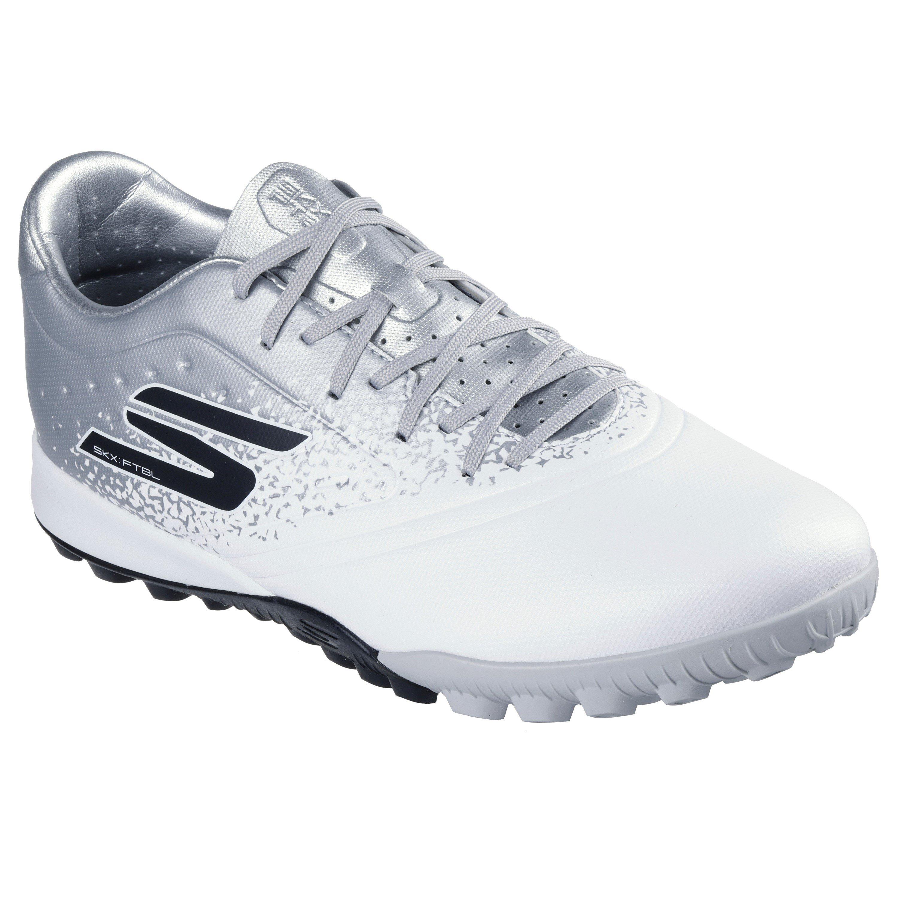 Wht/Slvr - Skechers - Razor Academy Adults Astro Turf Football Boots - 3