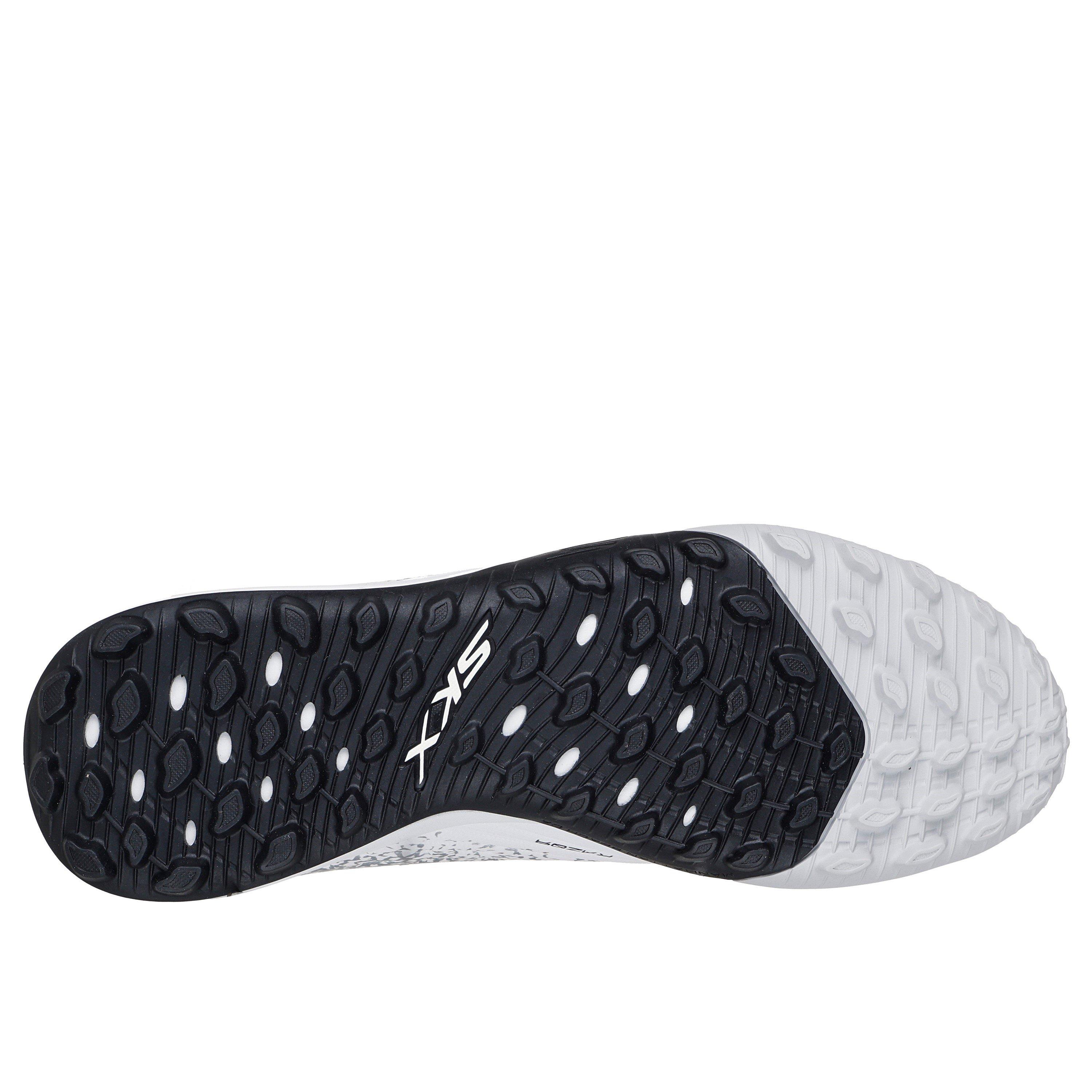 Wht/Slvr - Skechers - Razor Academy Adults Astro Turf Football Boots - 4