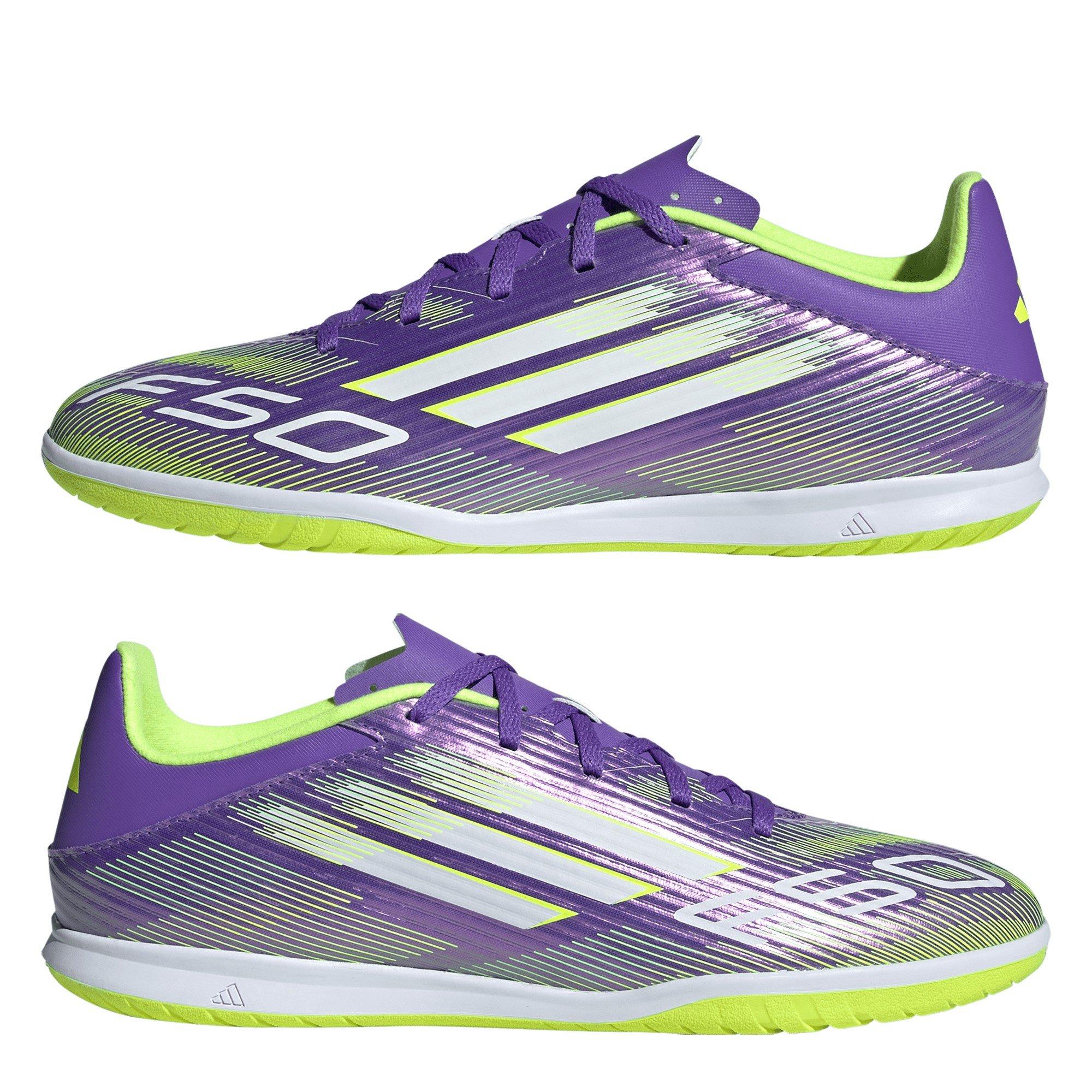 Purple/Lemon - adidas - F50 Club Adults Indoor Football Boots - 9