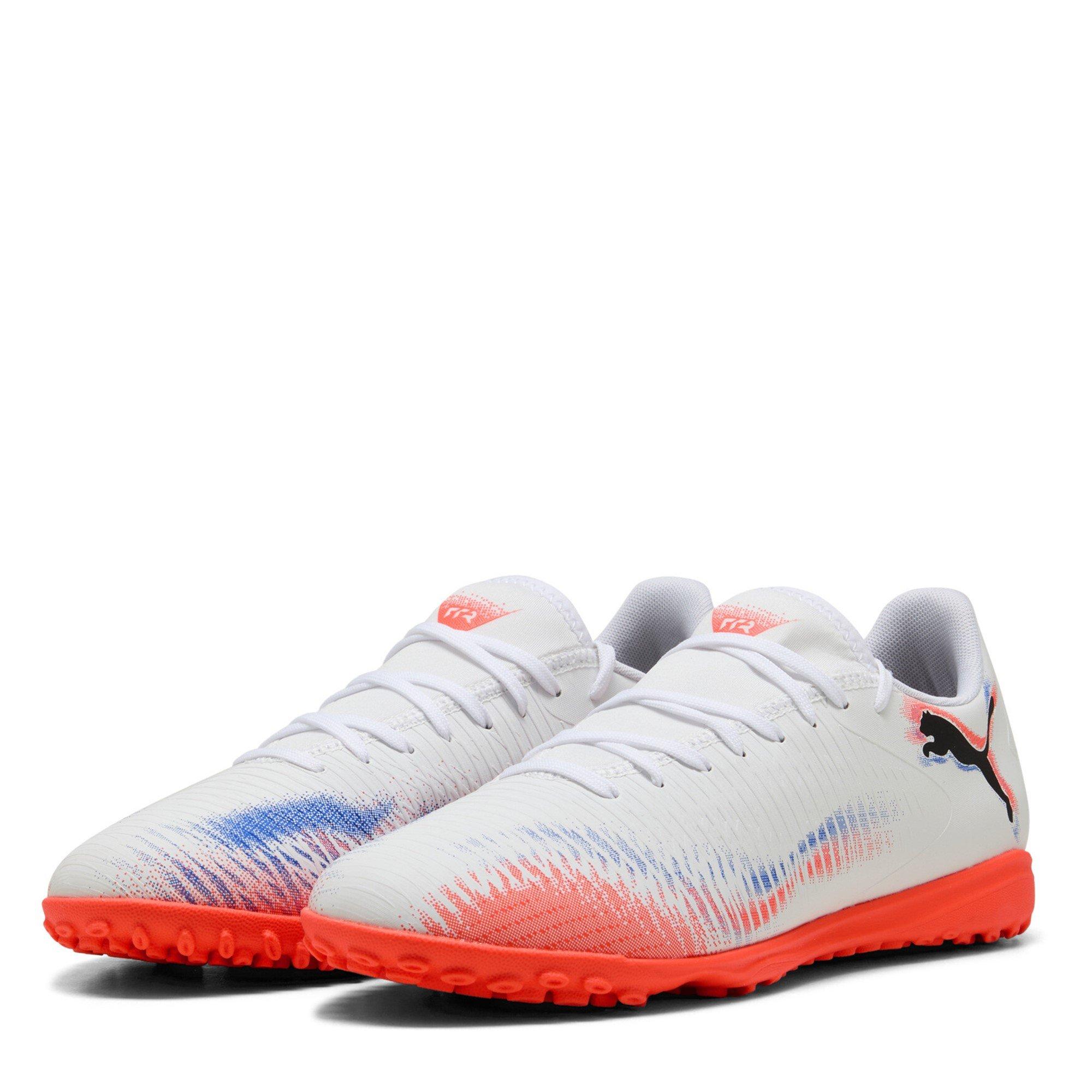Puma Men's Future 8 Play Astro Turf Football Boots - White/Black/Red - 10 (44.5)