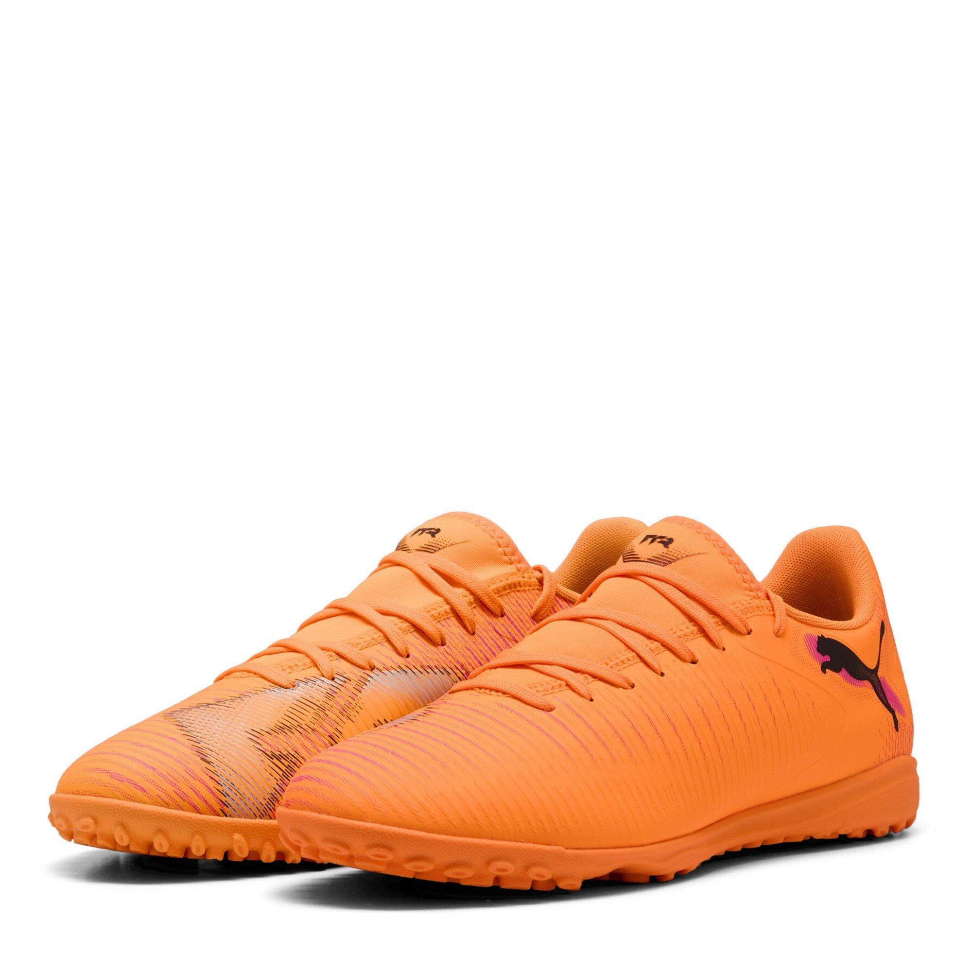 Puma Men's Future 8 Play Astro Turf Football Boots - Orange/Black - 10 (44.5)