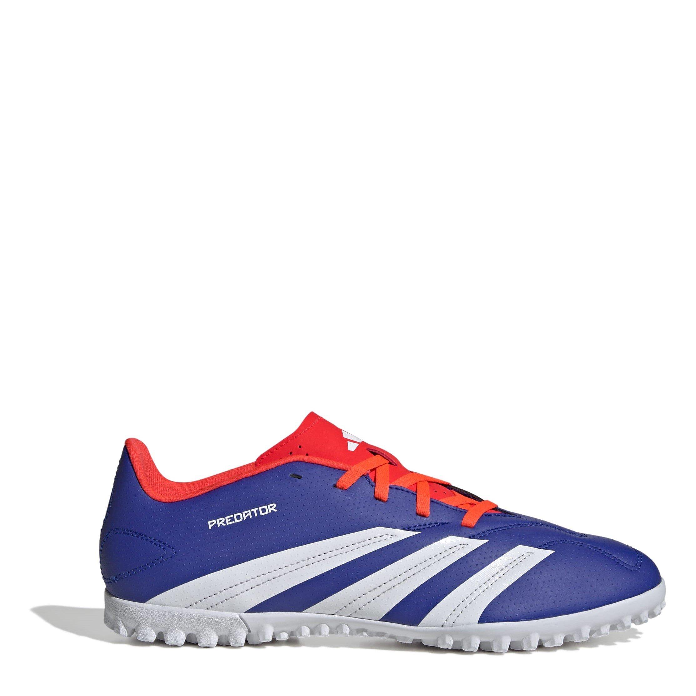 Adidas Men's Predator 24 Club Astro Turf Football Boots - Blue/Wht/Red - 11.5(46.7)