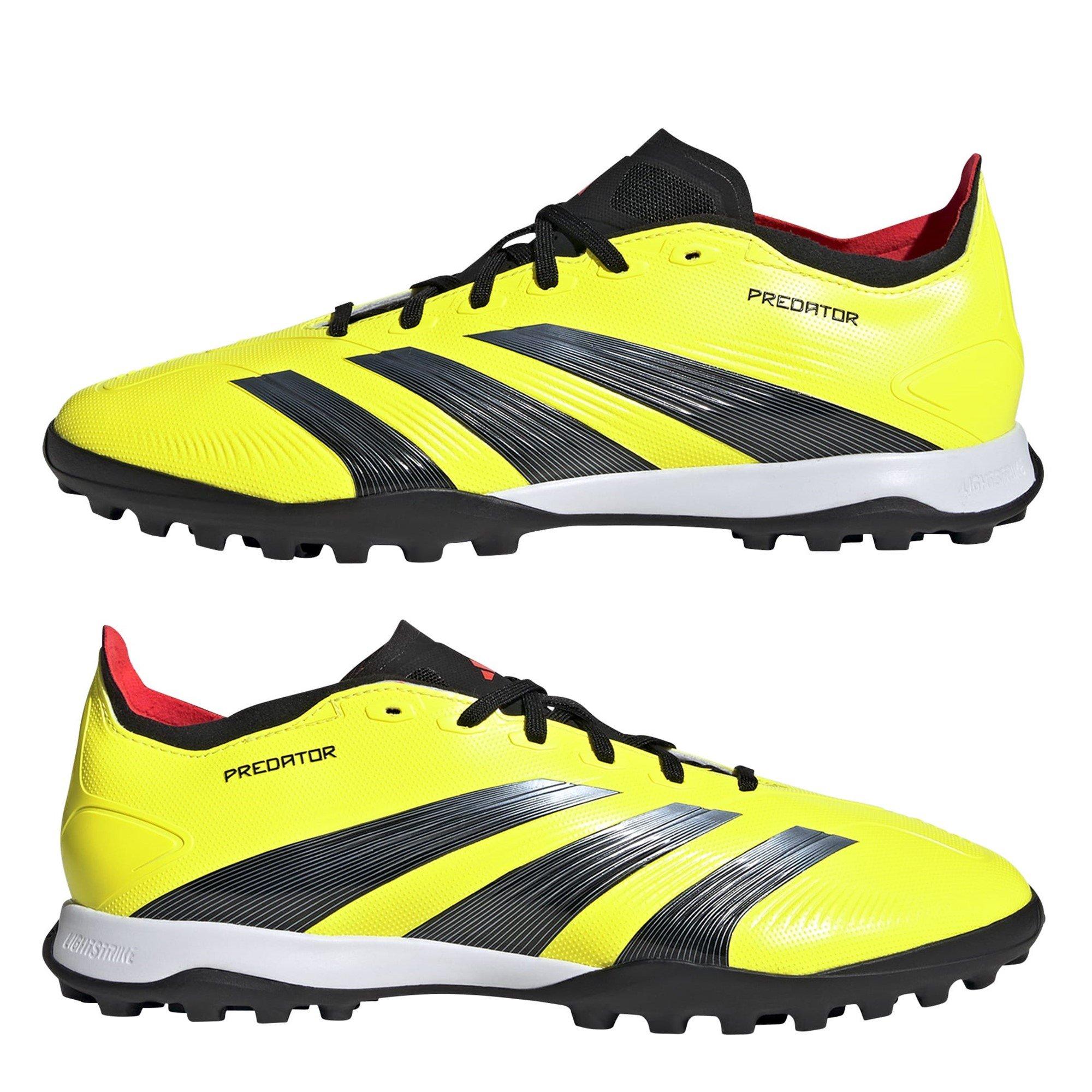 Yellow/Blk/Red - adidas - Predator 24 League Low Turf Football Boots - 9