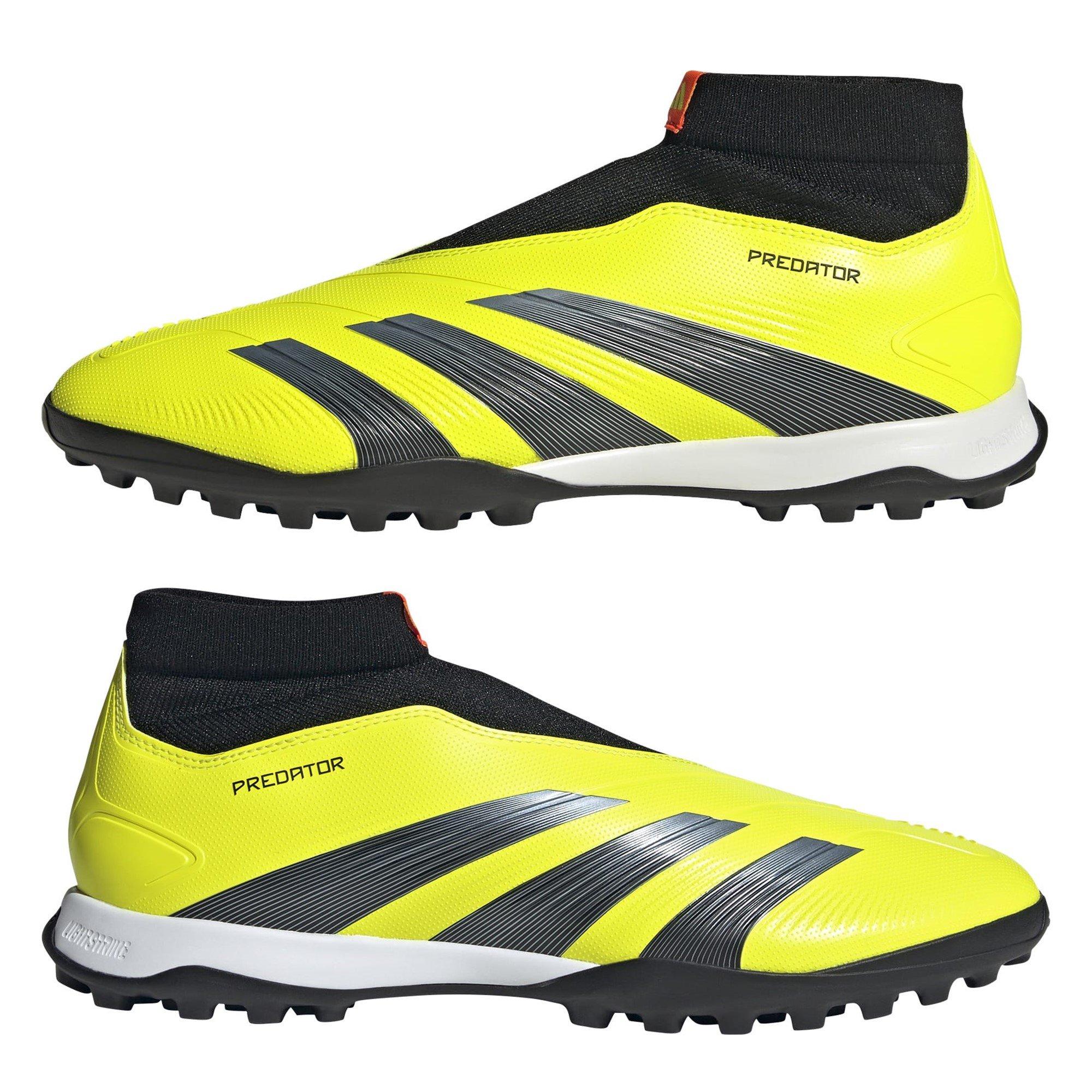 Geel/Zwart/Rood - adidas - Predator 24 League Laceless Turf Boots - 9