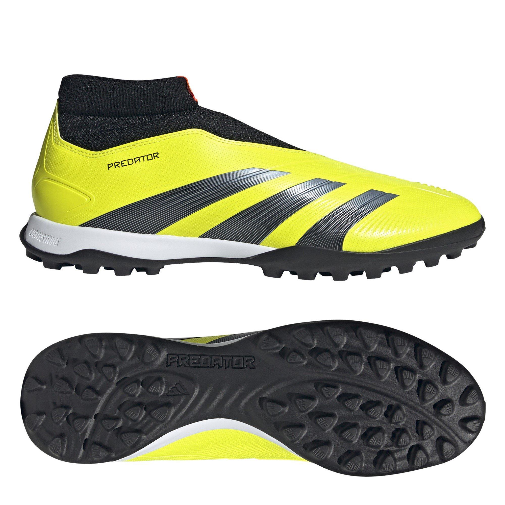 Geel/Zwart/Rood - adidas - Predator 24 League Laceless Turf Boots - 10