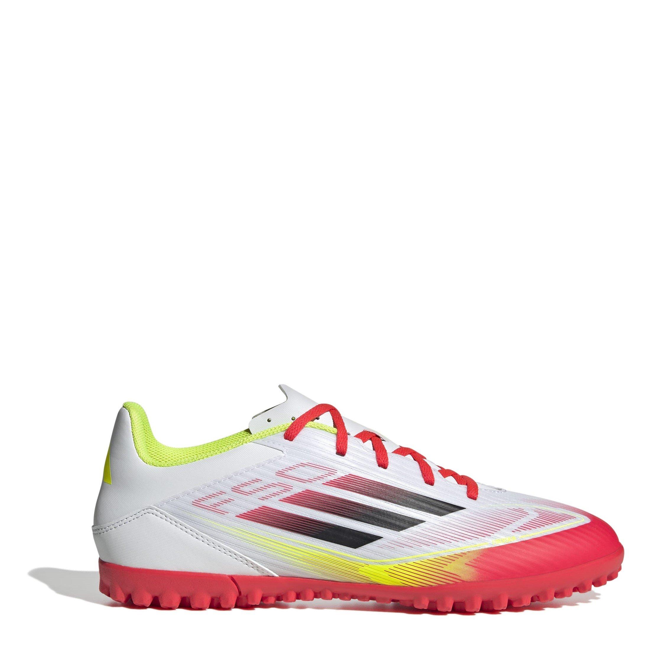 Adidas Men's F50 Adults Club Astro Turf Football Boots - White/Red - 11 (46)