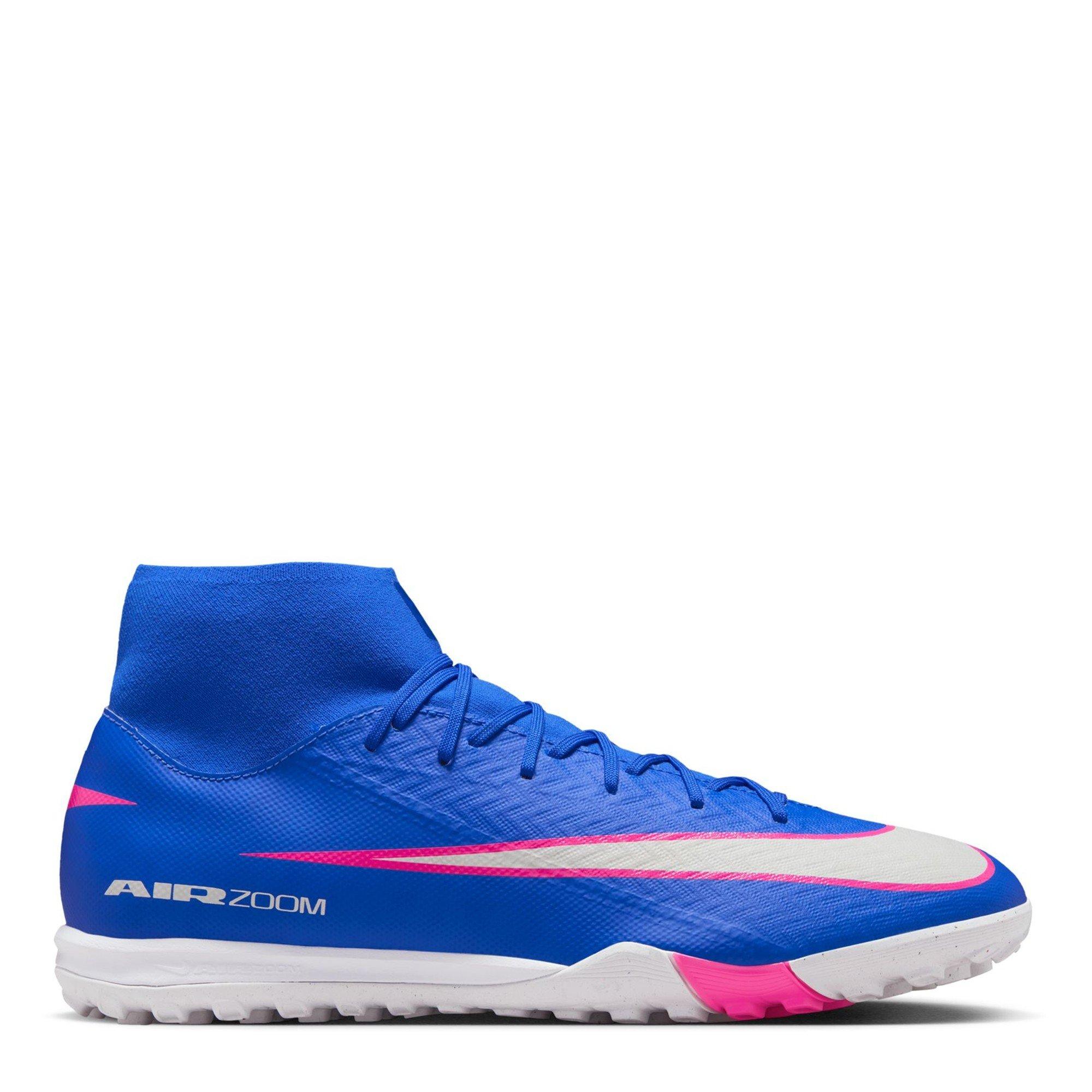 Nike Men's Mercurial Superfly 10 Academy Astro Turf Football Boots - Blue/Wht/Pink - 12 (47.5)