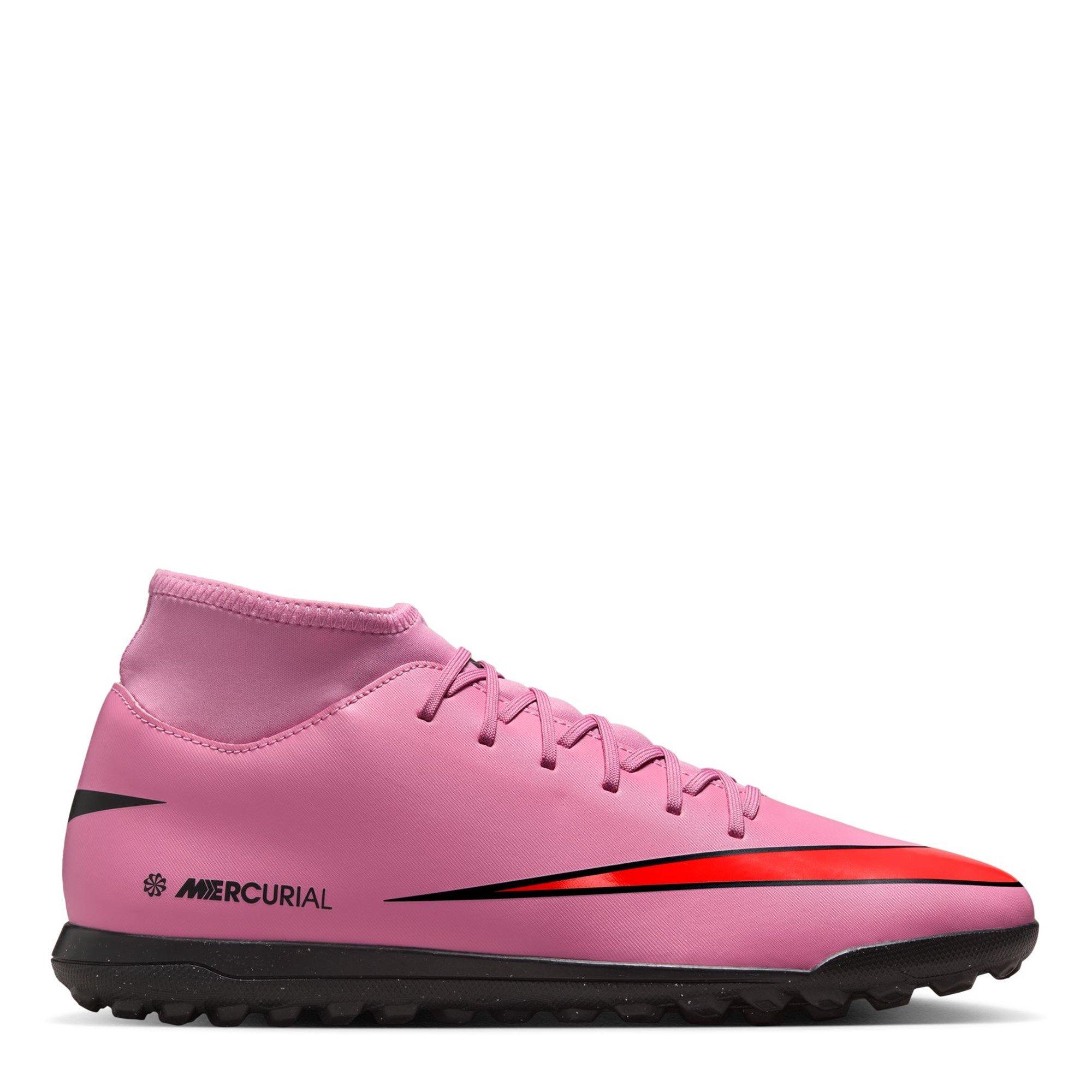 Nike Men's Mercurial Superfly 10 Club Adults Astro Turf Football Boots - Pink/Black - 7.5 (42)