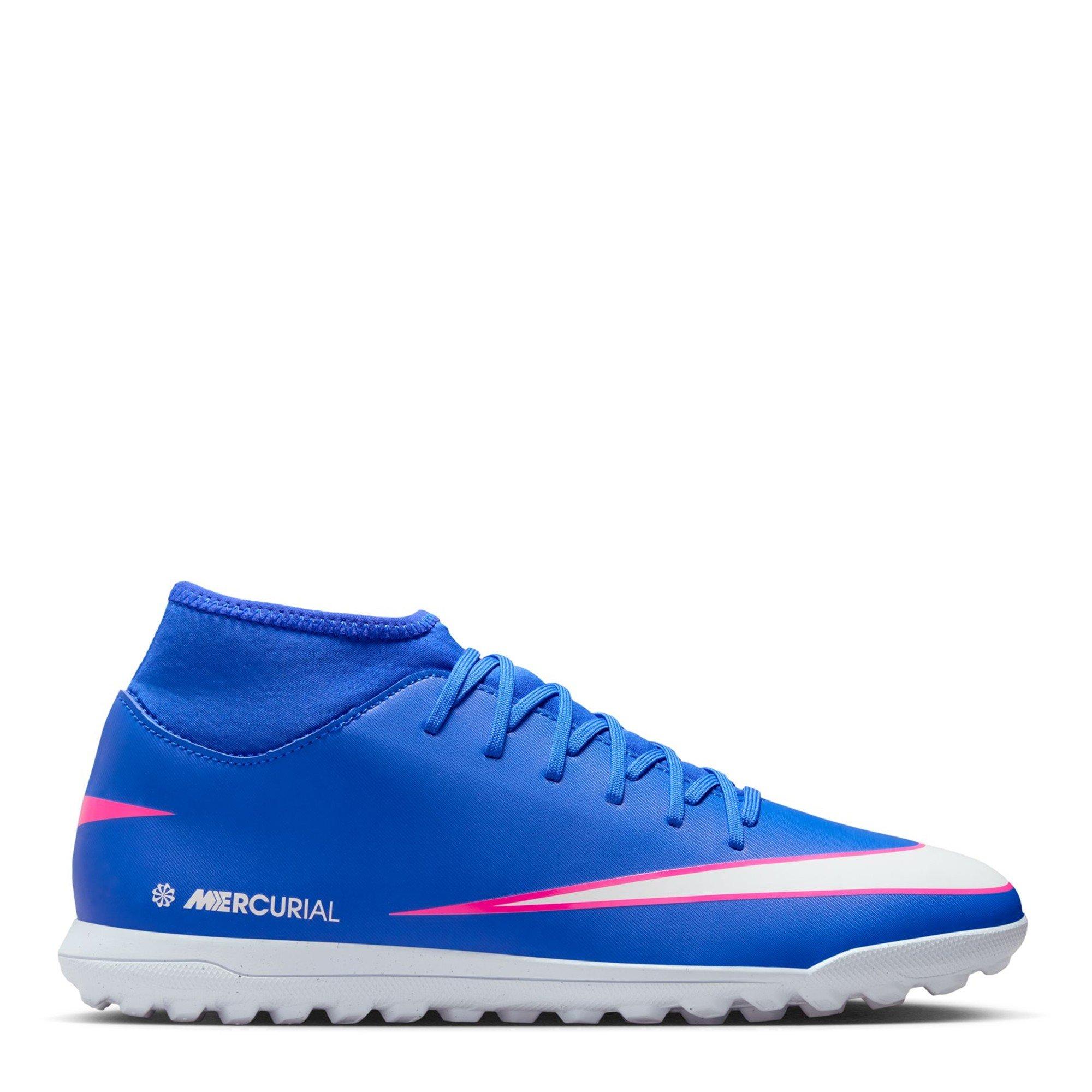 Nike Men's Mercurial Superfly 10 Club Adults Astro Turf Football Boots - Blue/Wht/Pink - 11.5 (47)
