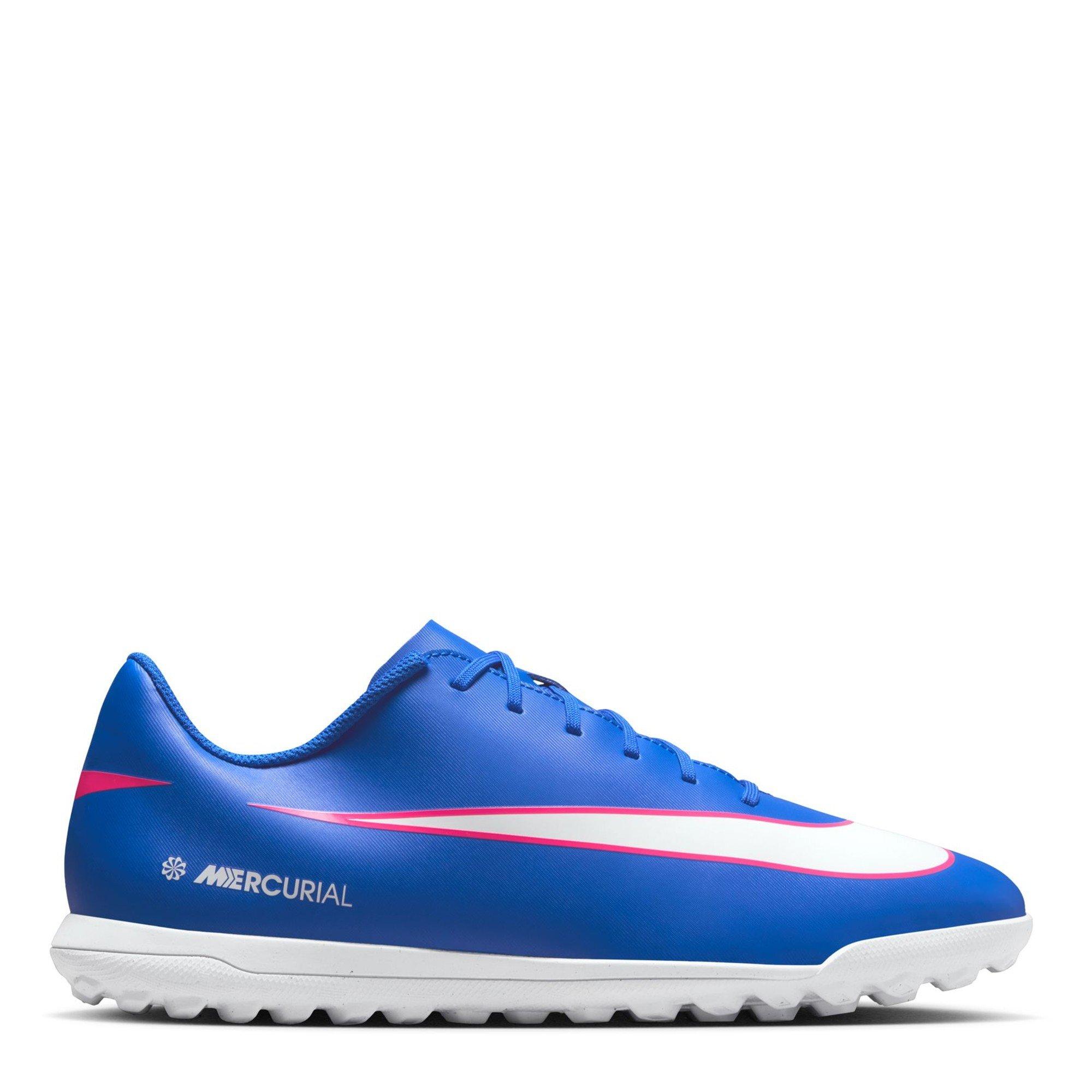 Nike Men's Mercurial Vapor 16 Club Adults Astro Turf Football Boots - Blue/Wht/Pink - 10.5 (45.5)