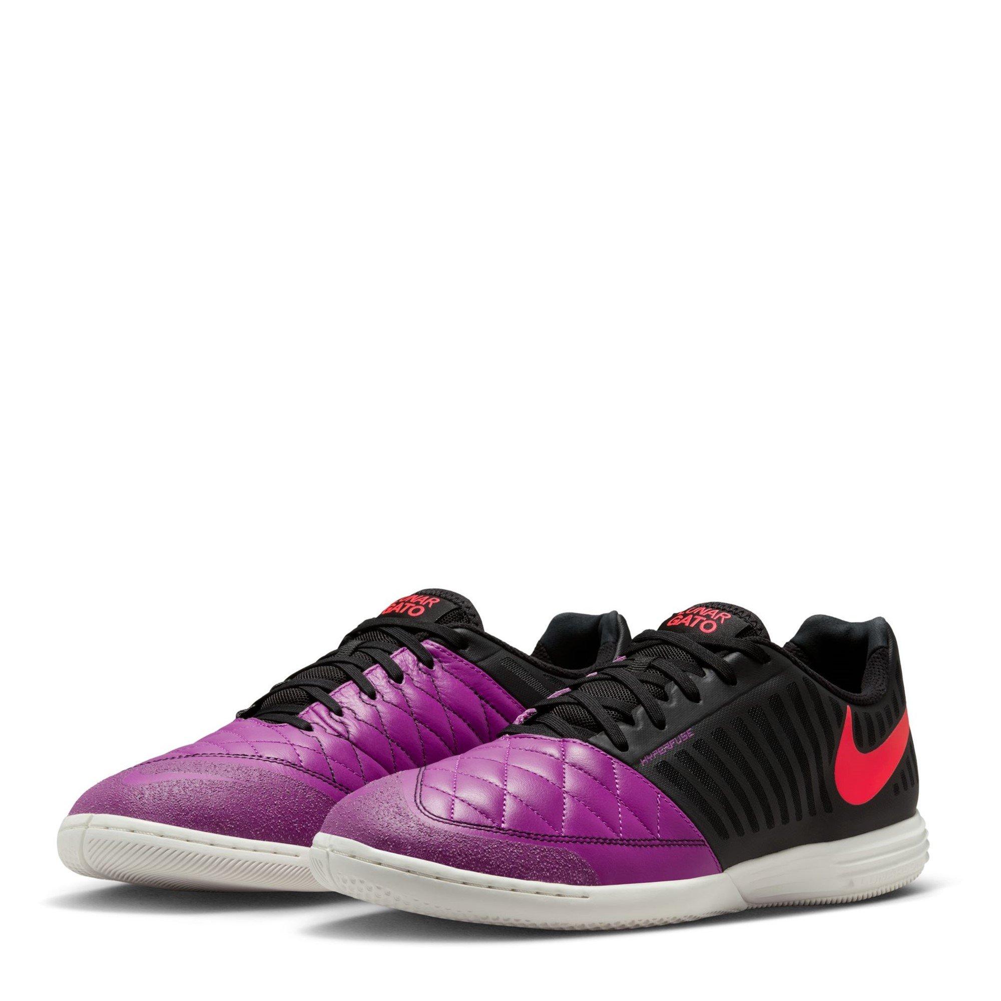 Lila/Rot - Nike - Lunargato II Indoor Court Low Top Football Boots Adults - 4