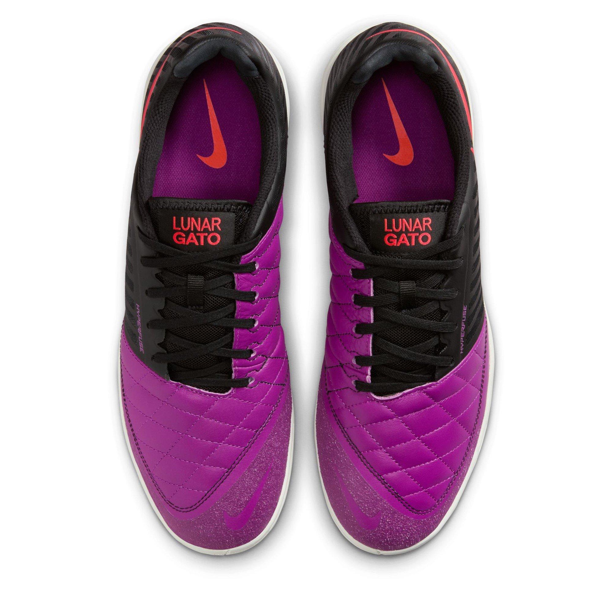 Lila/Rot - Nike - Lunargato II Indoor Court Low Top Football Boots Adults - 6