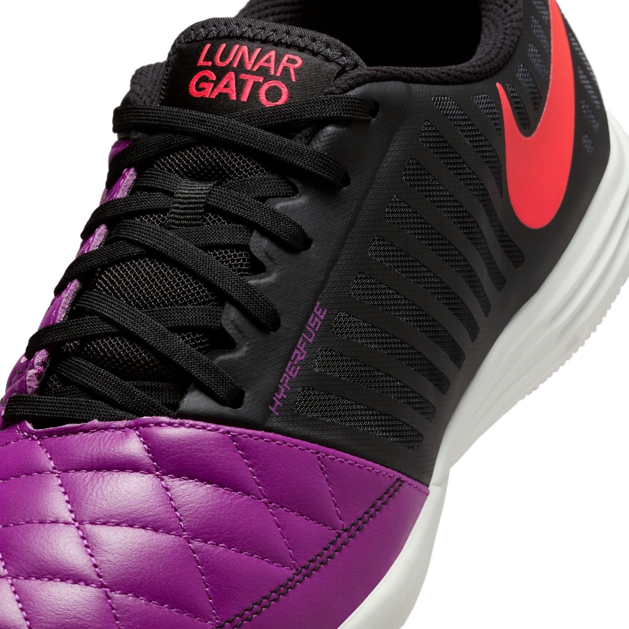 Lila/Rot - Nike - Lunargato II Indoor Court Low Top Football Boots Adults - 7