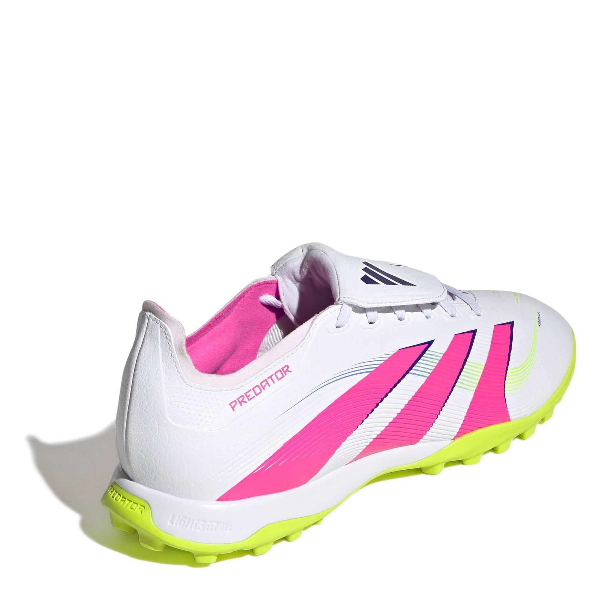 White/Pink - adidas - Predator League Fold-Over Tongue Astro Turf Football Boots - 4