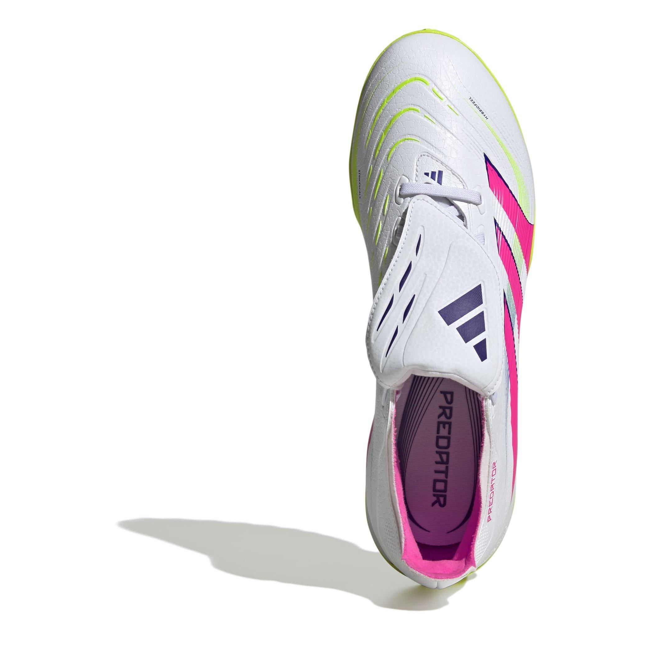 White/Pink - adidas - Predator League Fold-Over Tongue Astro Turf Football Boots - 5