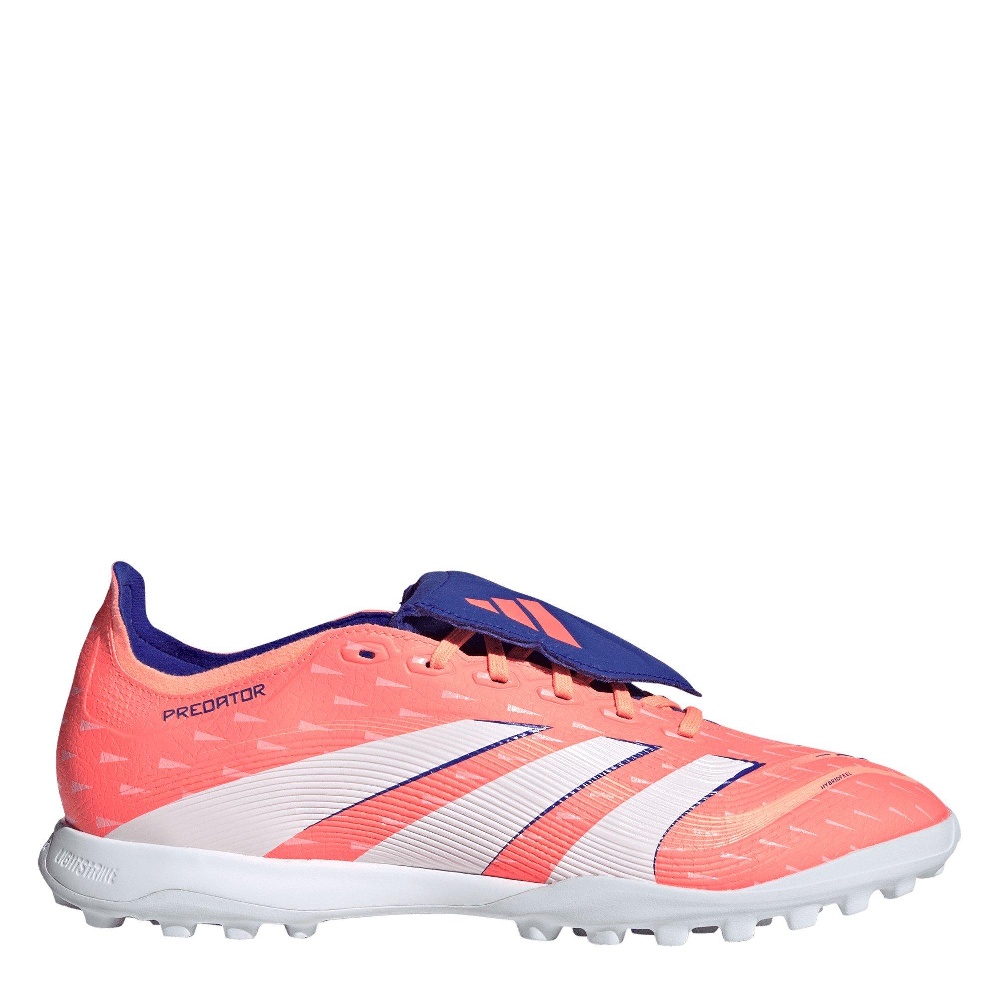 Adidas Men's Predator League Fold-Over Tongue Astro Turf Football Boots - Orange/White - 8.5 (42.7)