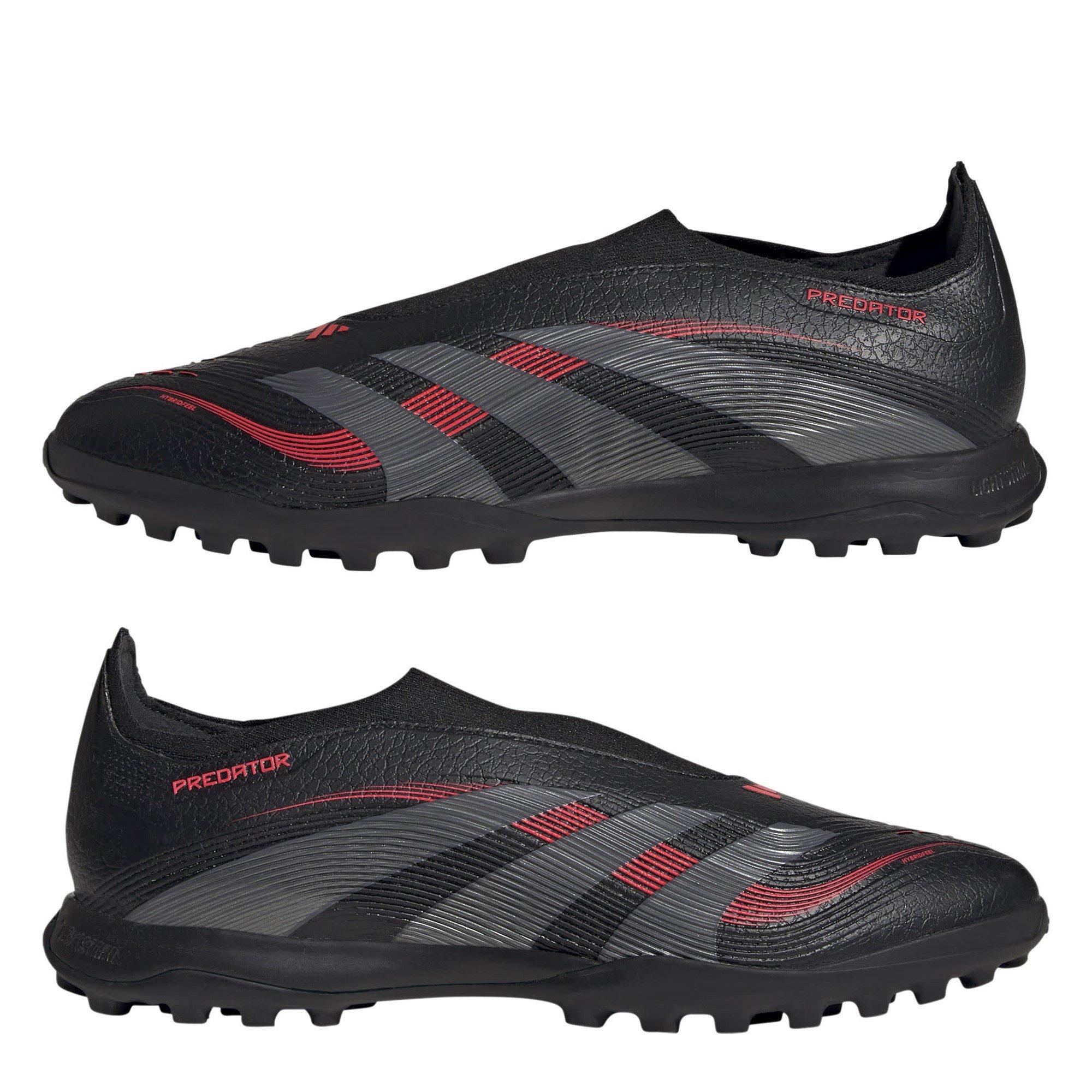 Zwart/Grijs - adidas - Predator League Laceless Astro Turf Football Boots - 9