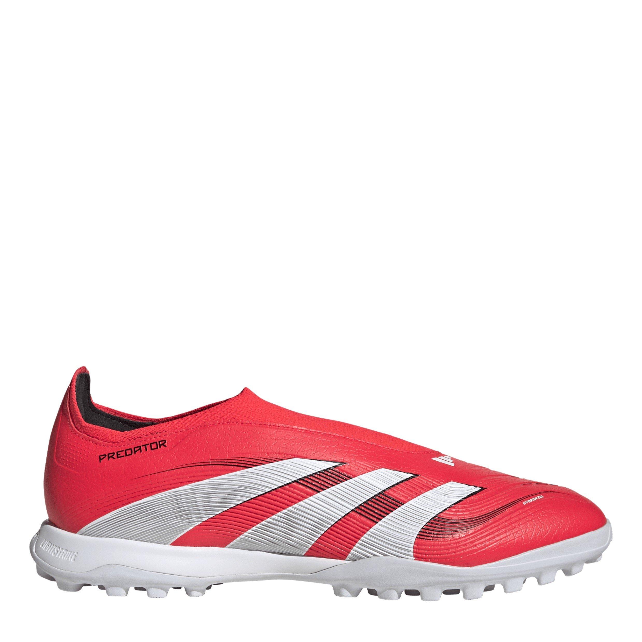 Adidas Men's Predator League Laceless Astro Turf Football Boots - Lucid Red - 11.5(46.7)