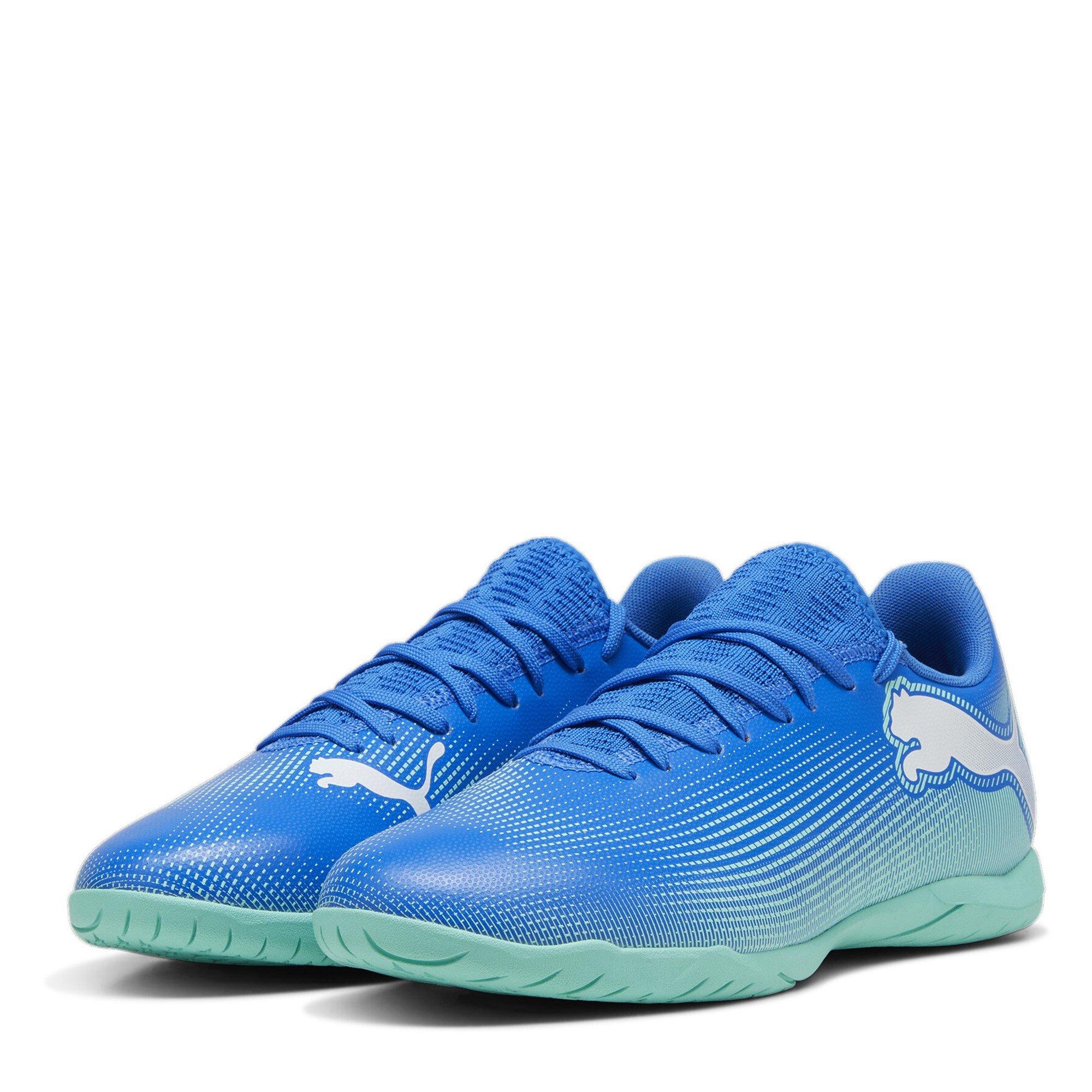 Blue-Mint-White - Puma - Future 7 Play Indoor Football Boots - 1