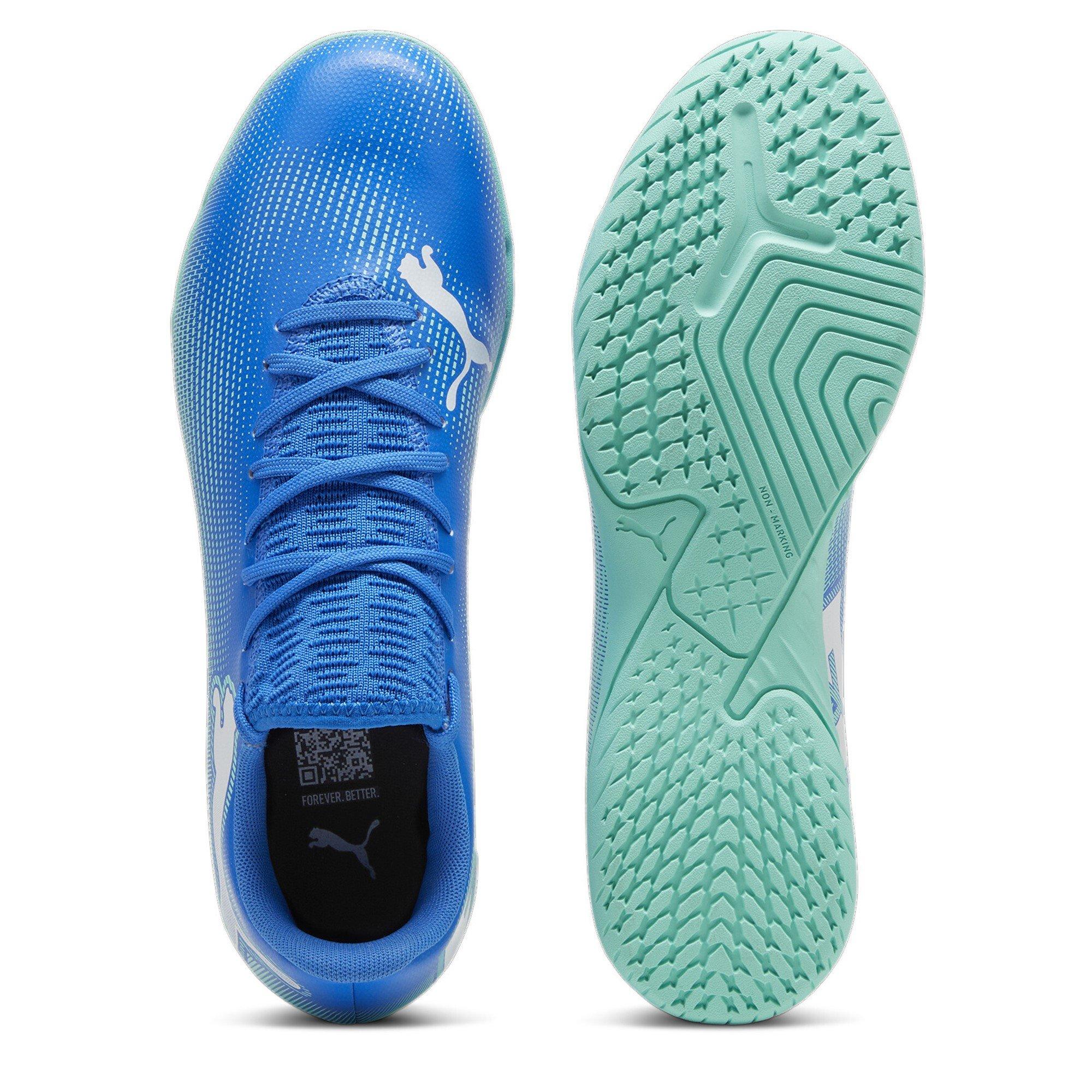 Blue-Mint-White - Puma - Future 7 Play Indoor Football Boots - 3
