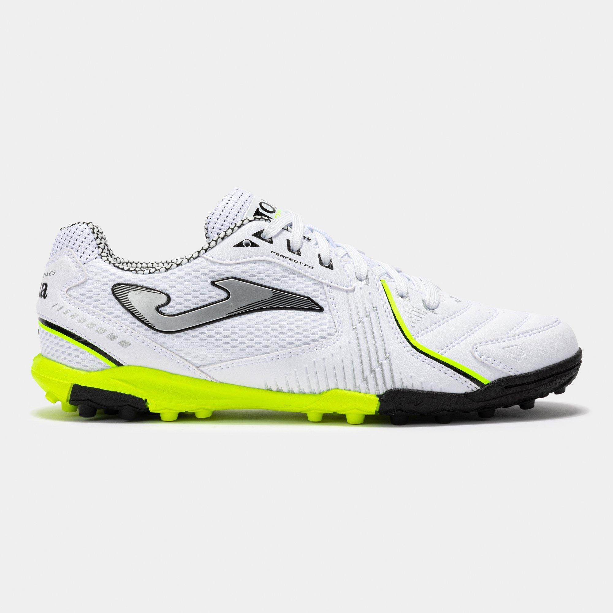 Joma Men's Dribling Astro Turf Trainers - White/Yellow - 9.5 (44)