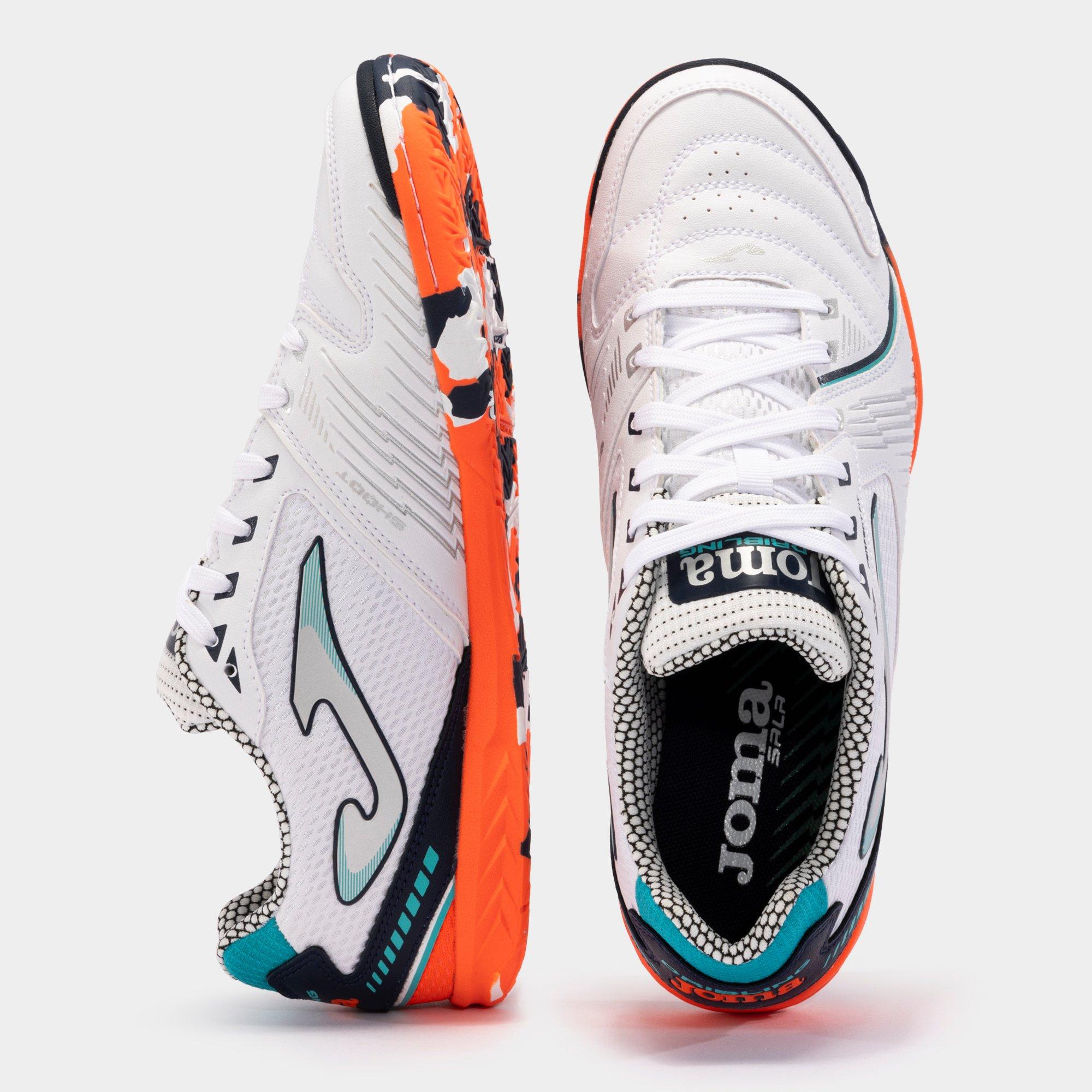 White/Orange - Joma - Dribling 721 Indoor Football Trainers - 4