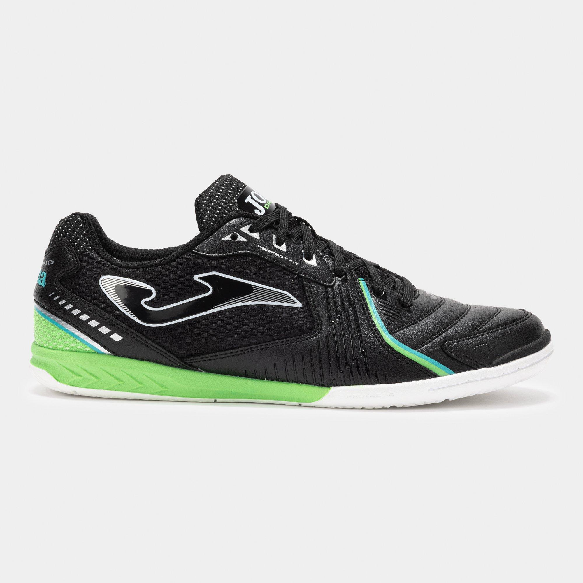 Joma Men's Dribling 721 Indoor Football Trainers - Black/Green - 9.5 (44)
