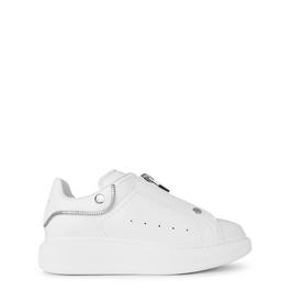 Alexander McQueen Oversized Zip Leather Sneakers