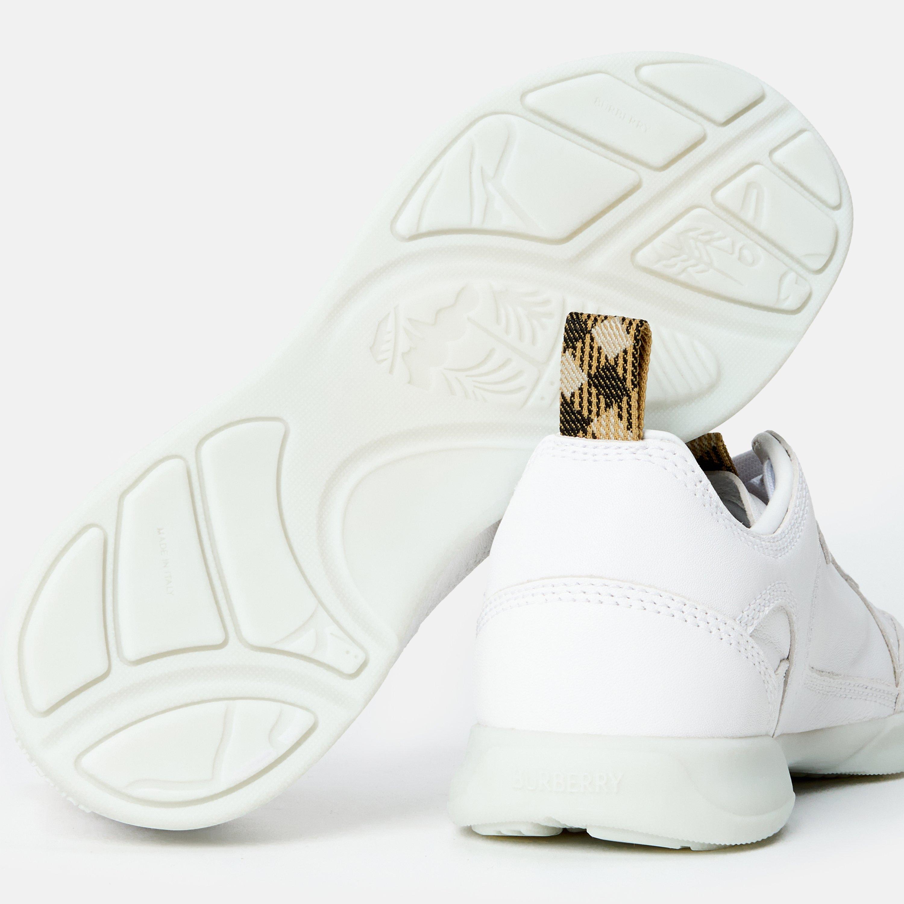 White - Burberry - Women's Burb Matrix Low-Top Trainers - 3