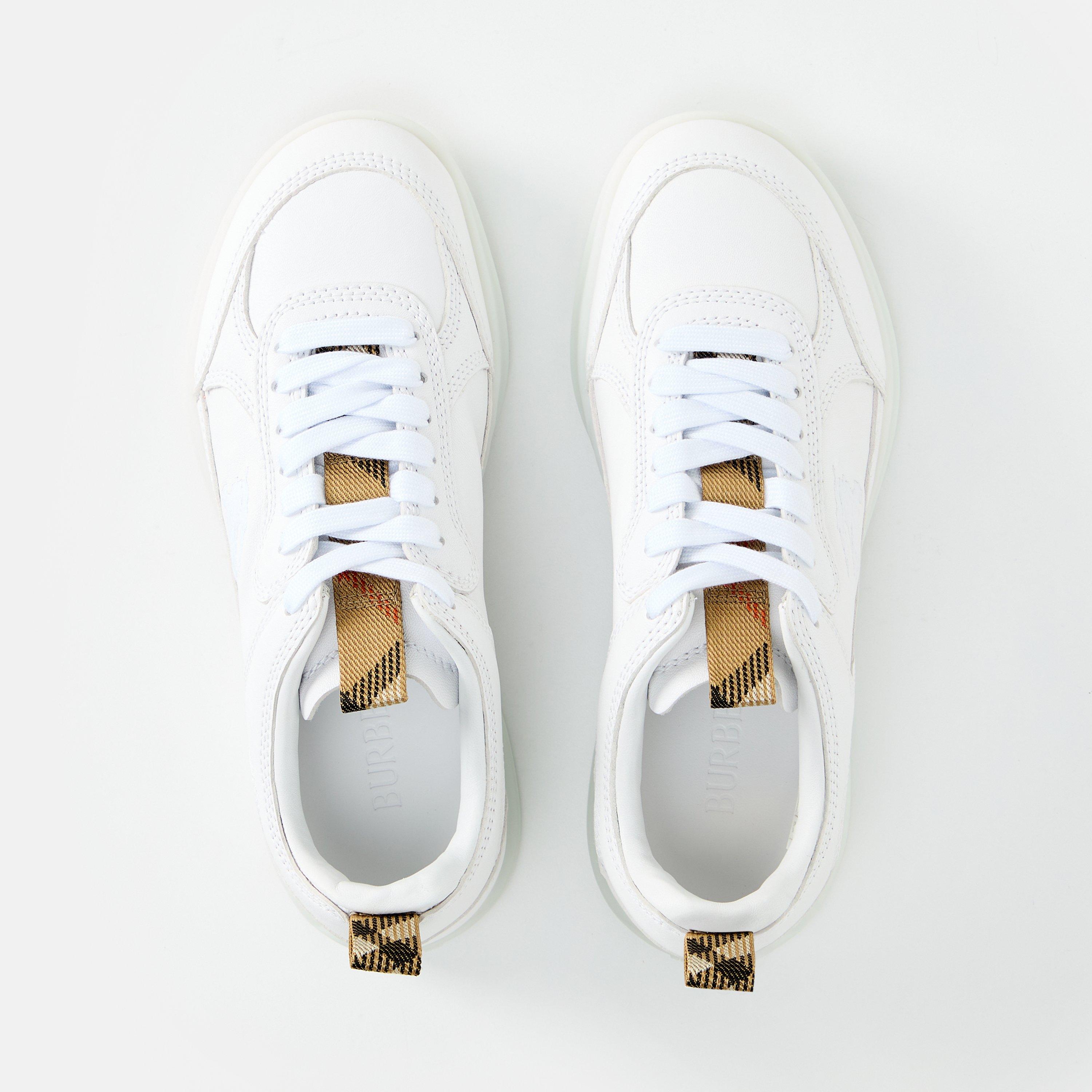 White - Burberry - Women's Burb Matrix Low-Top Trainers - 4