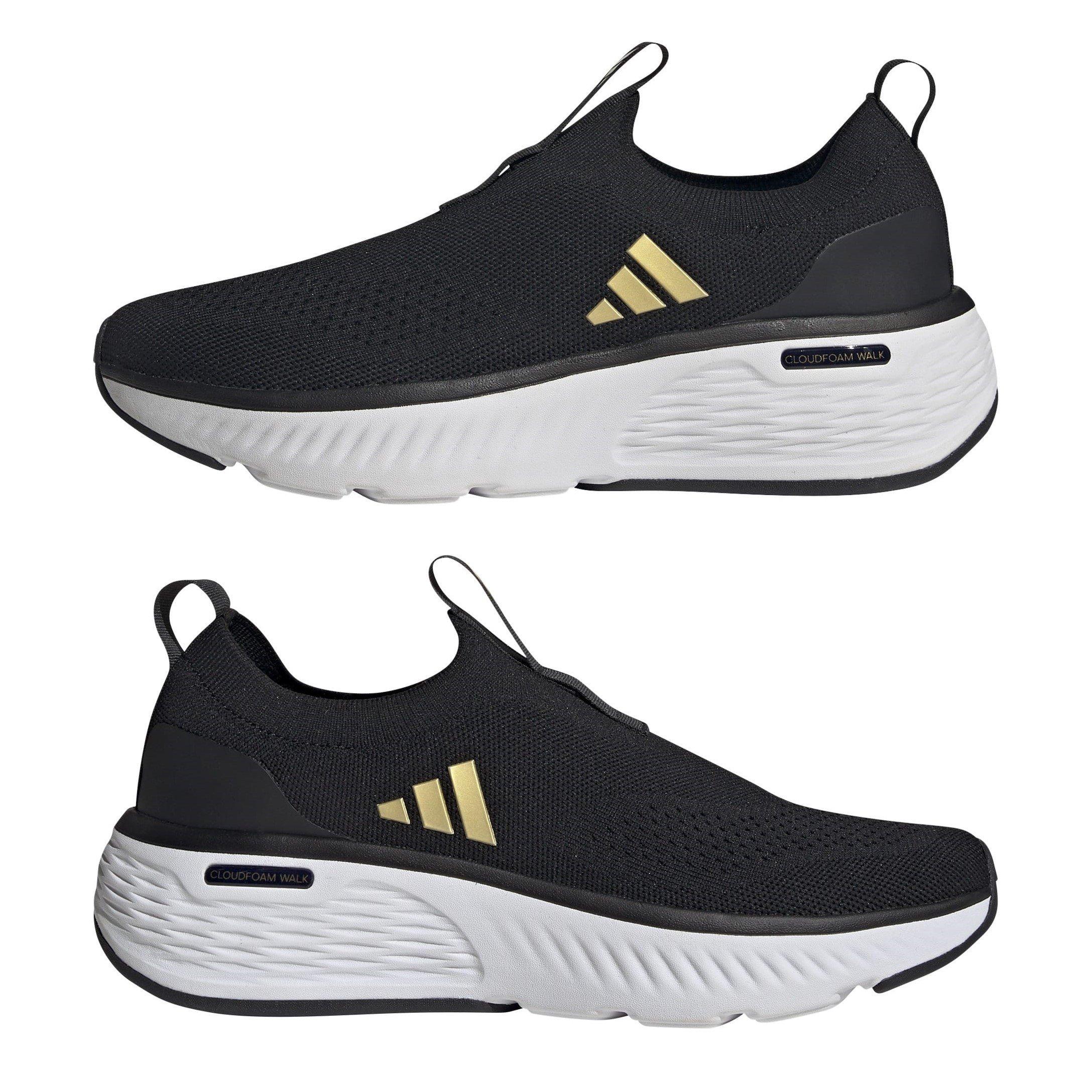 Blk/Gold/Wht - adidas - Cloudfoam Go Sock Shoes Womens - 9
