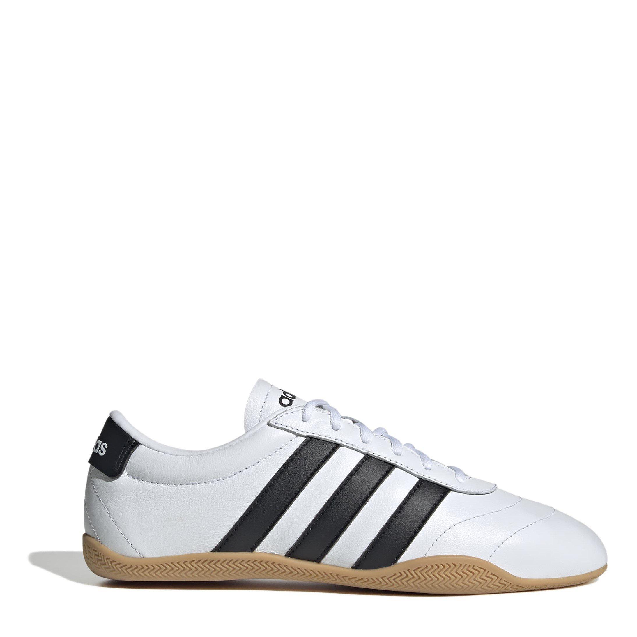 Adidas Women's Grand Court Lo Shoes - Wht/Blk/Gum - 5 (38)