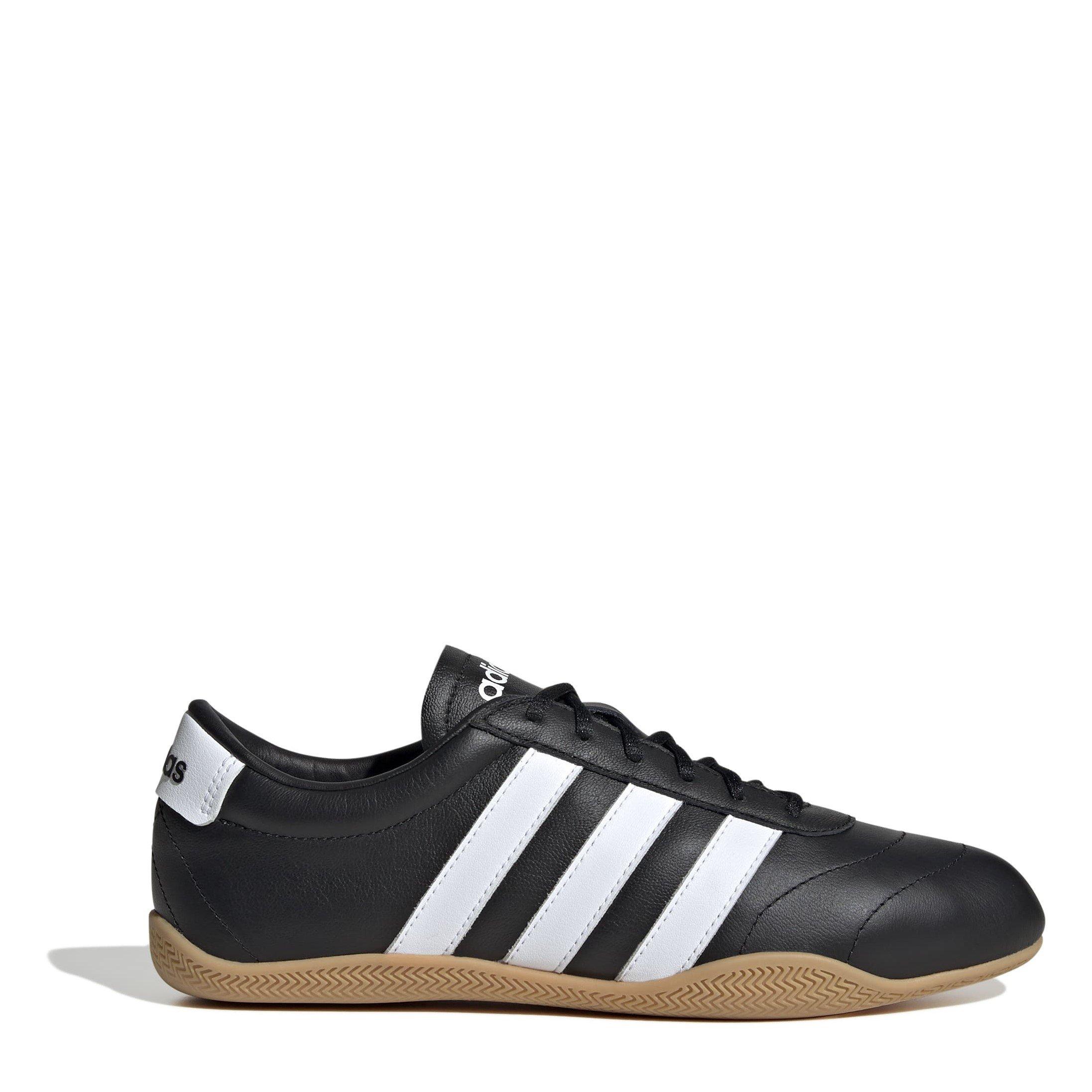 Adidas Women's Grand Court Lo Shoes - Blk/Wht/Gum - 5 (38)