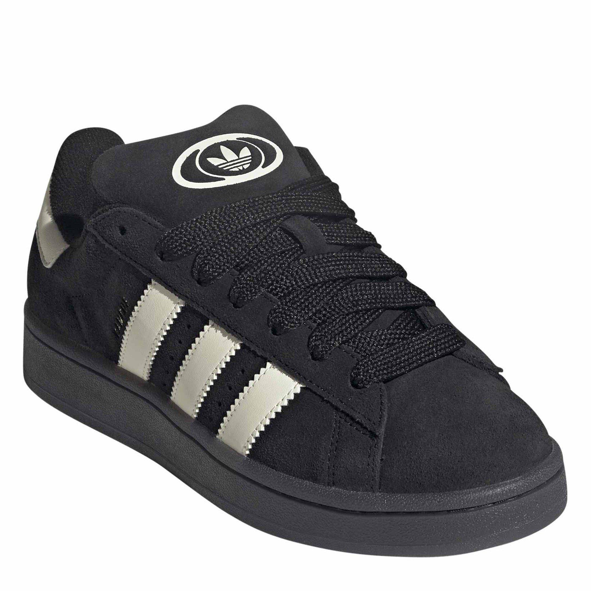 Cblack/Crewht - adidas Originals - Women's Campus 00s Suede Court Trainers - 3